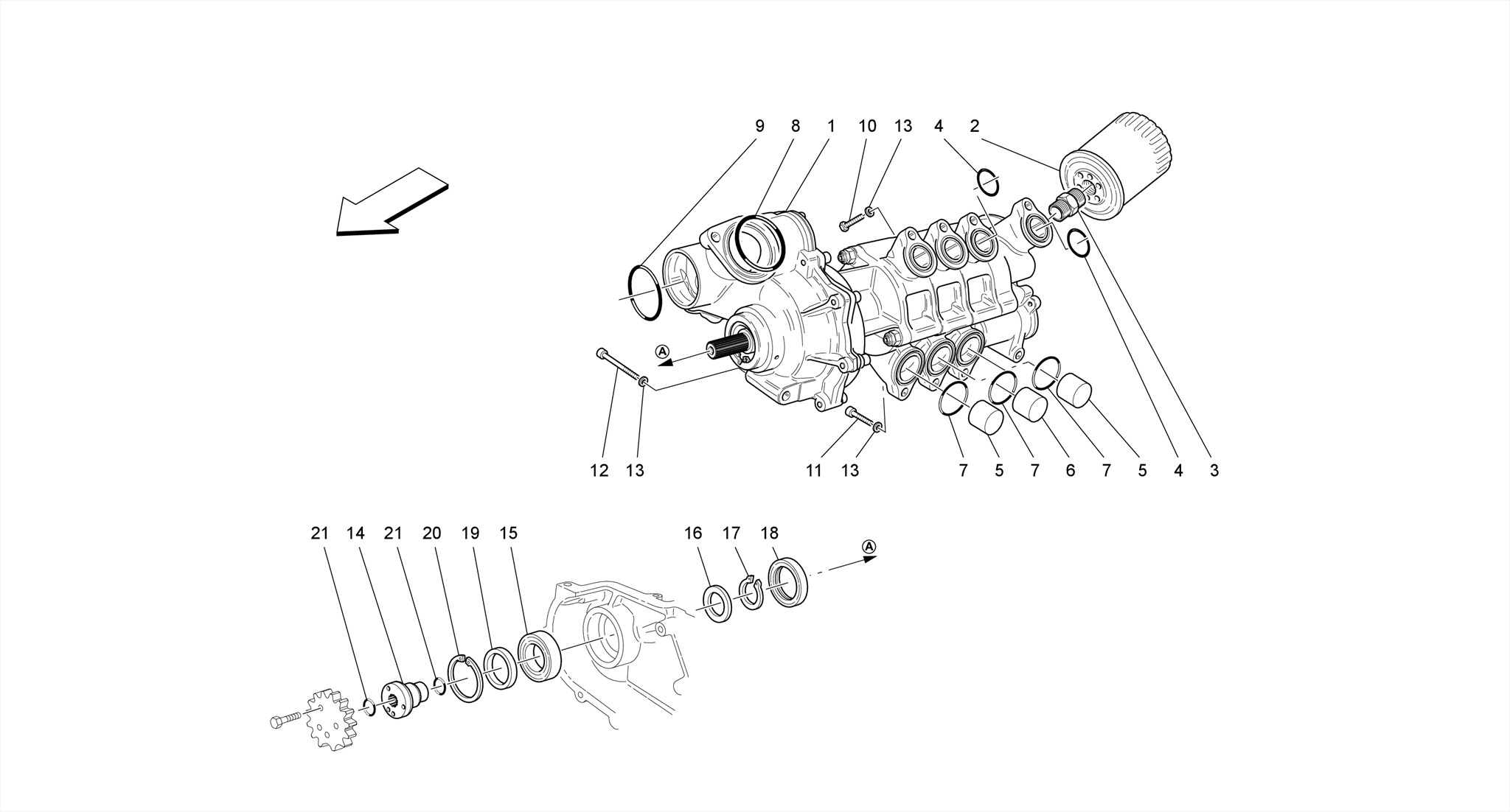 LUBRICATION SYSTEM: PUMP AND FILTER