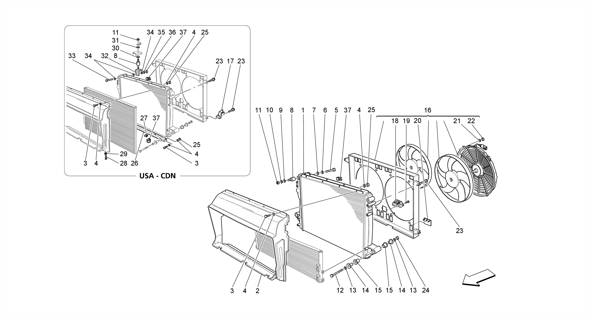 COOLING: AIR RADIATORS AND DUCTS