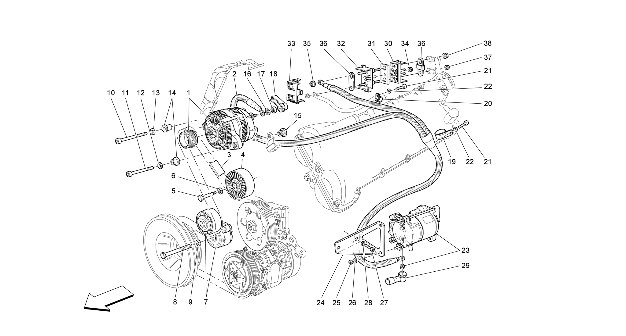 ALTERNATOR AND STARTING MOTOR