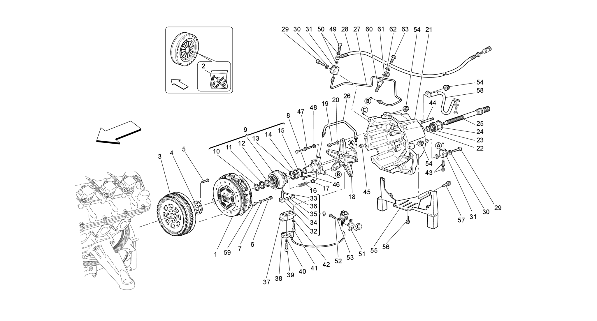 FRICTION DISCS AND HOUSING FOR F1 GEARBOX