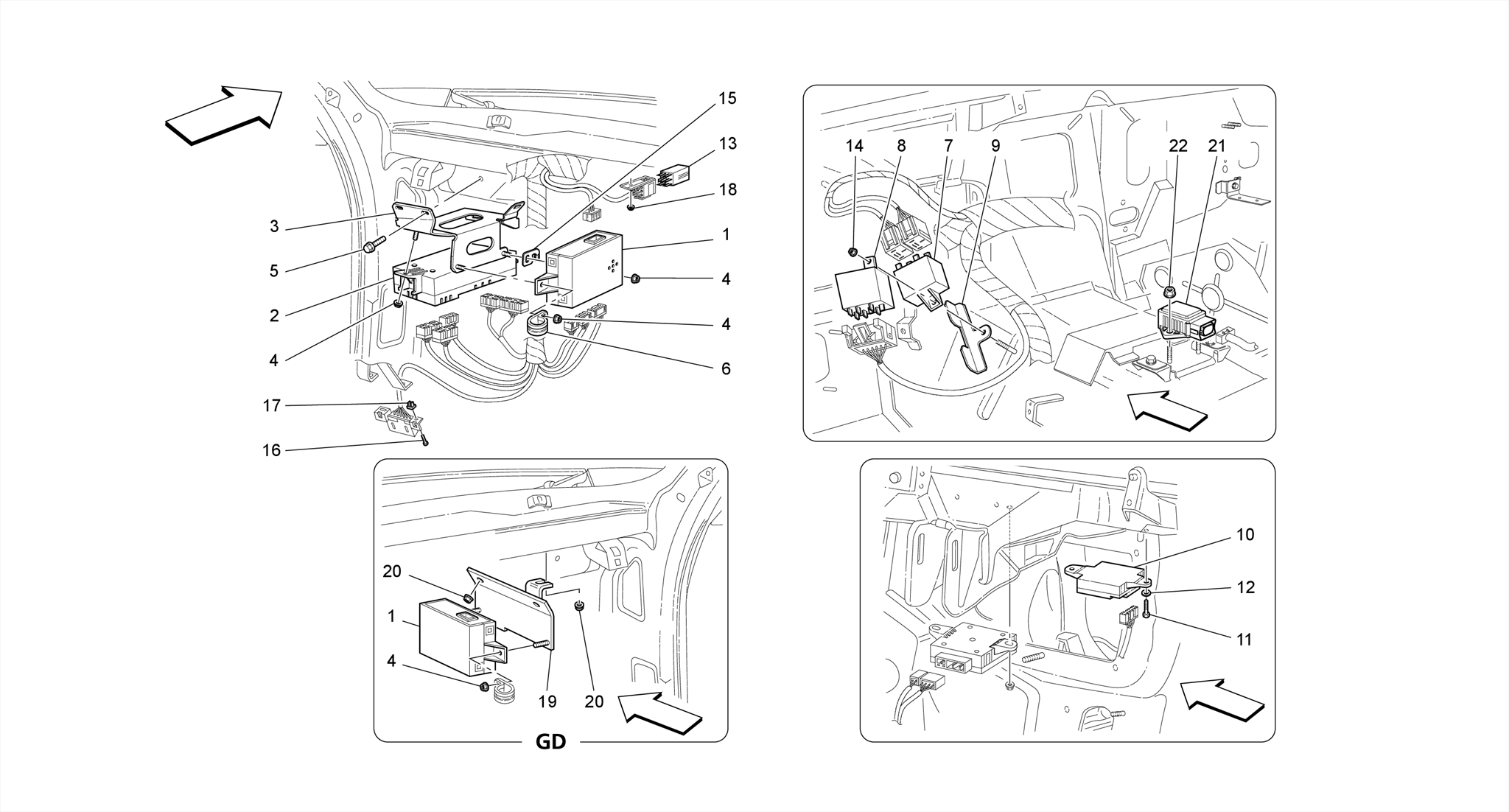 PASSENGER COMPARTMENT CONTROL UNITS