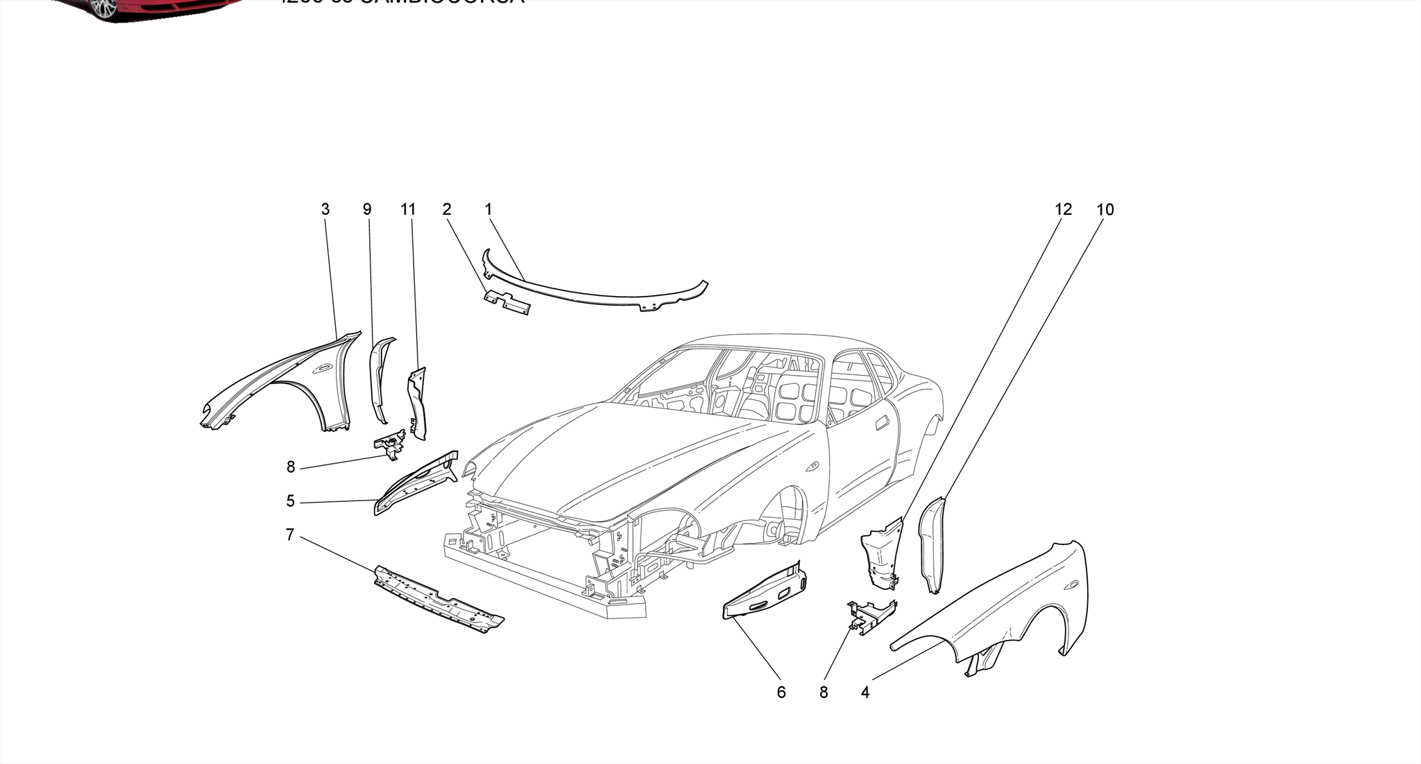 BODYWORK AND FRONT OUTER TRIM PANELS - MC Victory Version