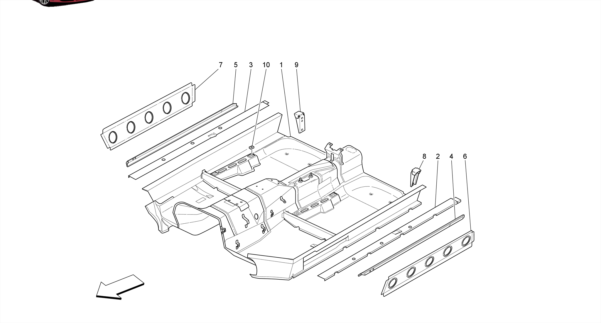 CENTRAL STRUCTURAL FRAMES AND SHEET PANELS