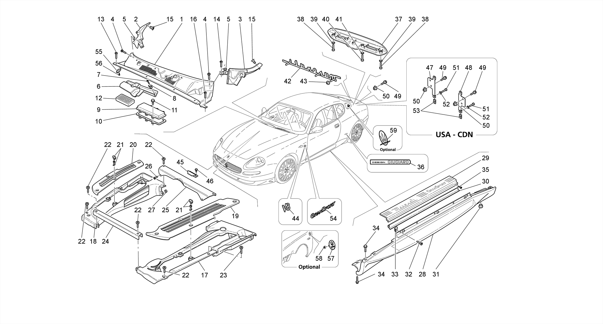 SHIELDS, TRIMS AND COVERING PANELS