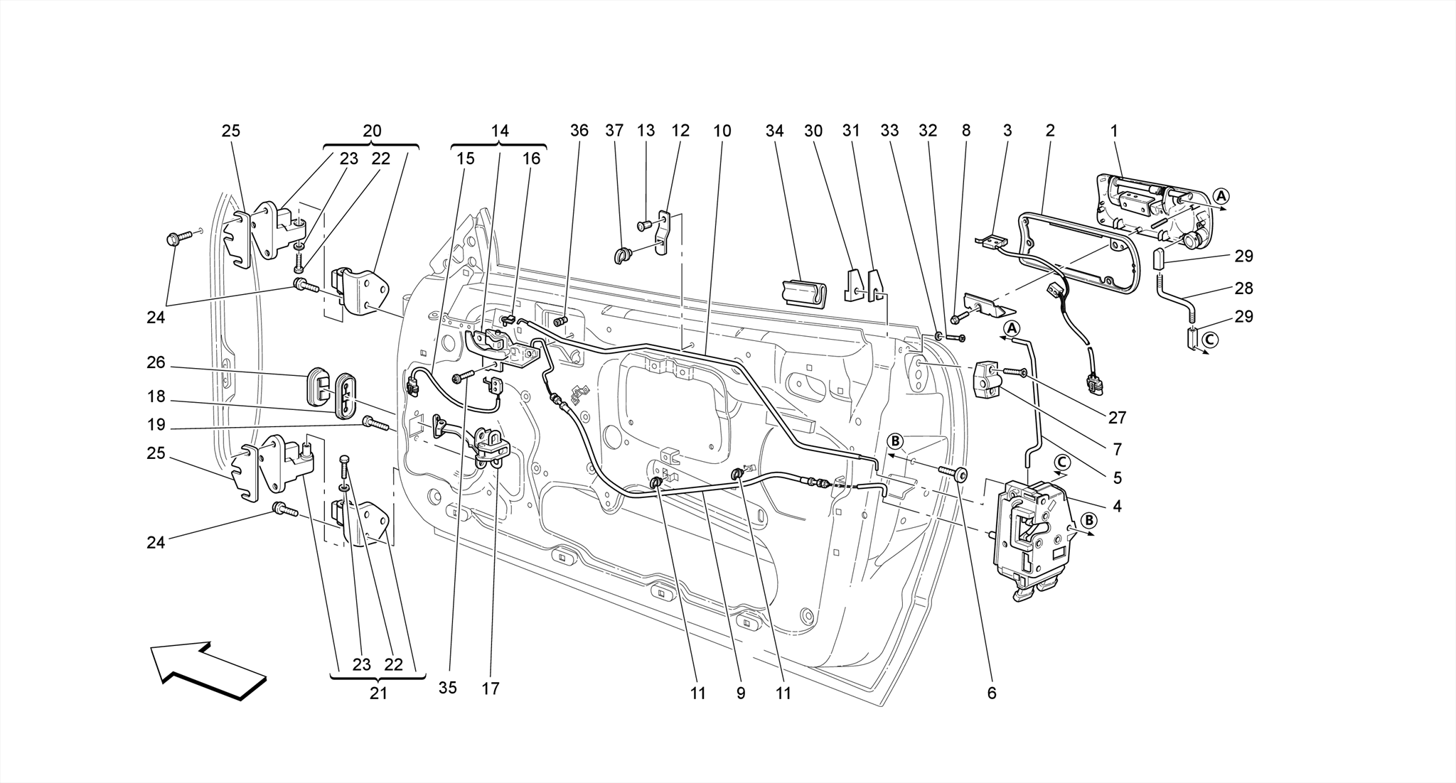 FRONT DOORS - MECHANISMS