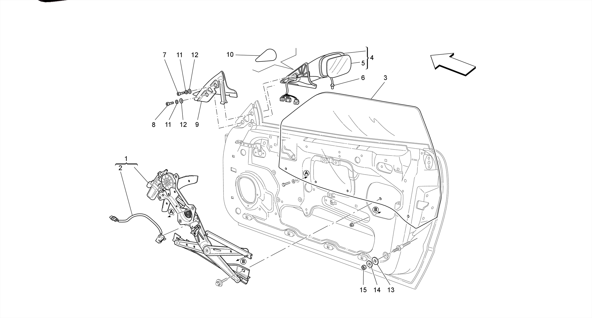 GLASS LIFT AND EXTERNAL REAR-VIEW MIRRORS