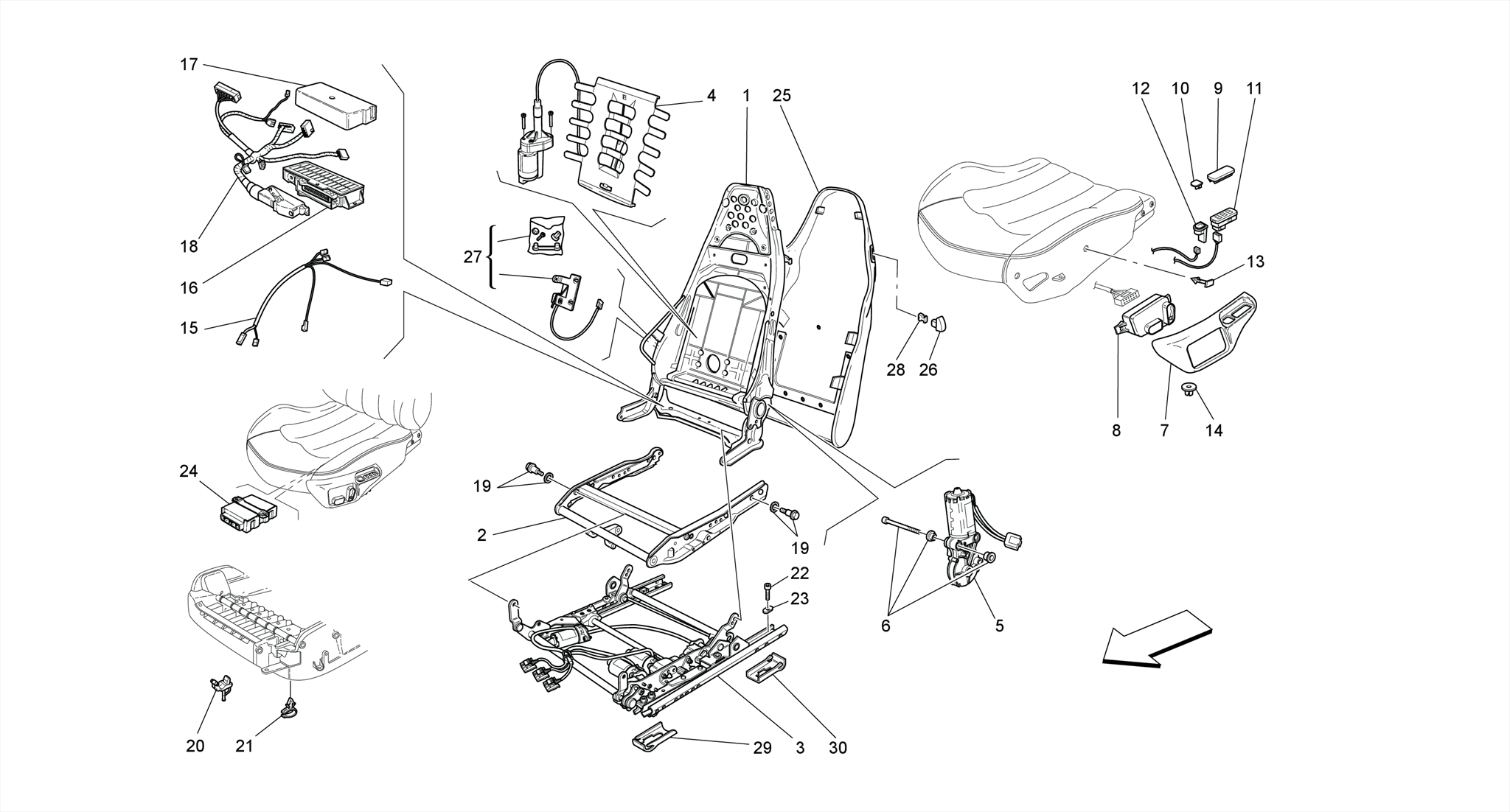 FRONT SEATS: MECHANICS AND ELECTRONICS