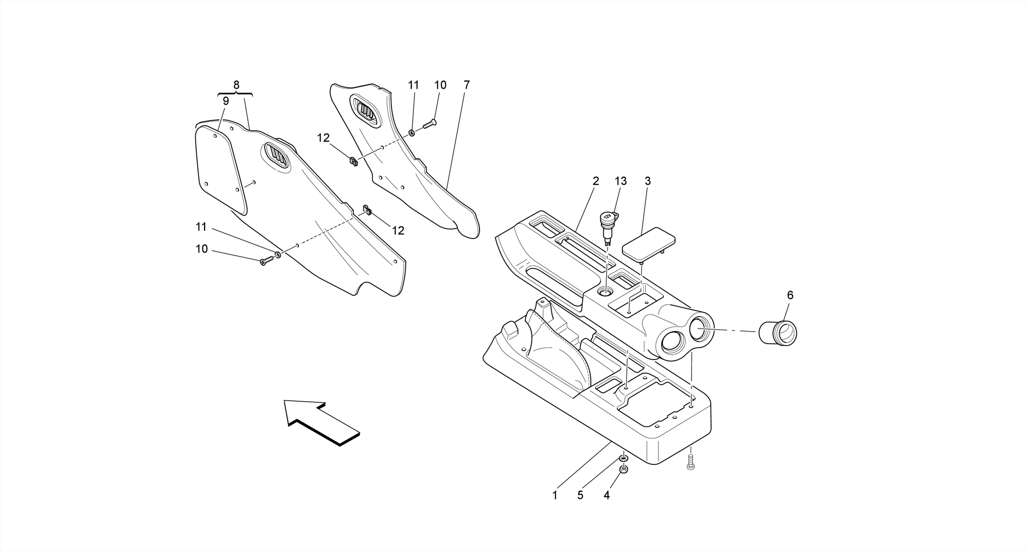 ACCESSORY CONSOLE AND CENTRE CONSOLE
