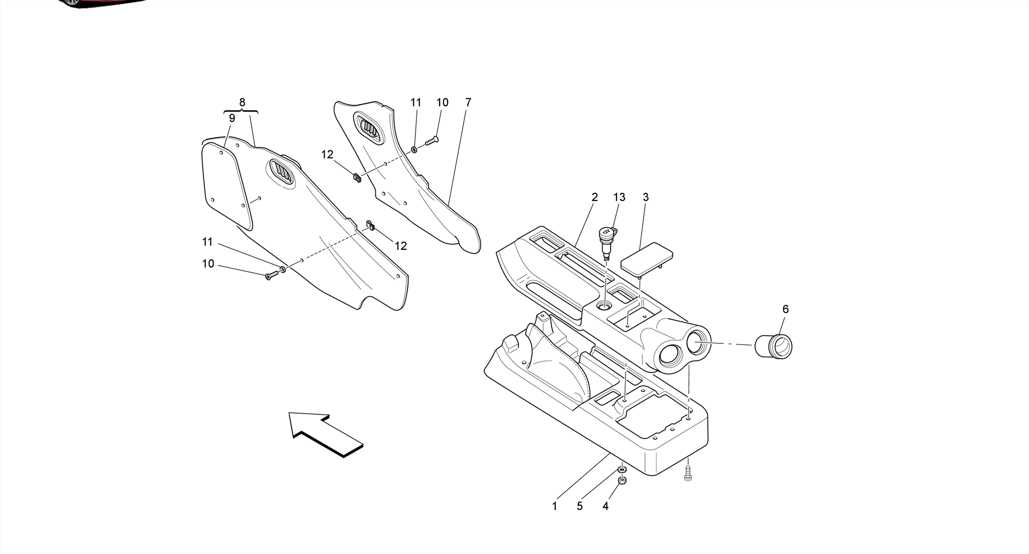 ACCESSORY CONSOLE AND CENTRE CONSOLE - MC Victory Version