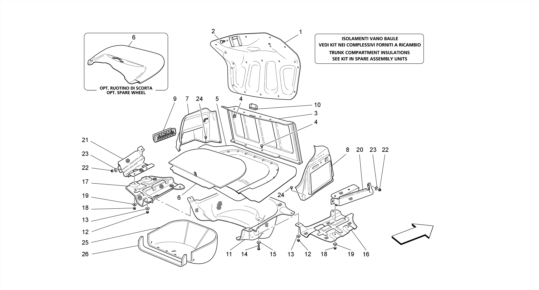 TRUNK HOOD COMPARTMENT TRIMS