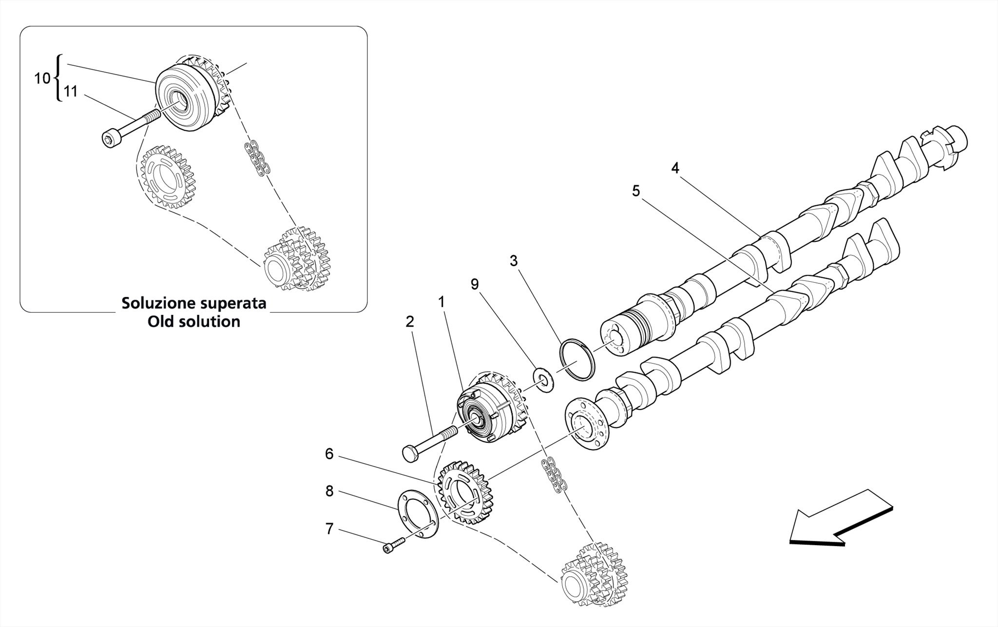 RH CYLINDER HEAD CAMSHAFTS
