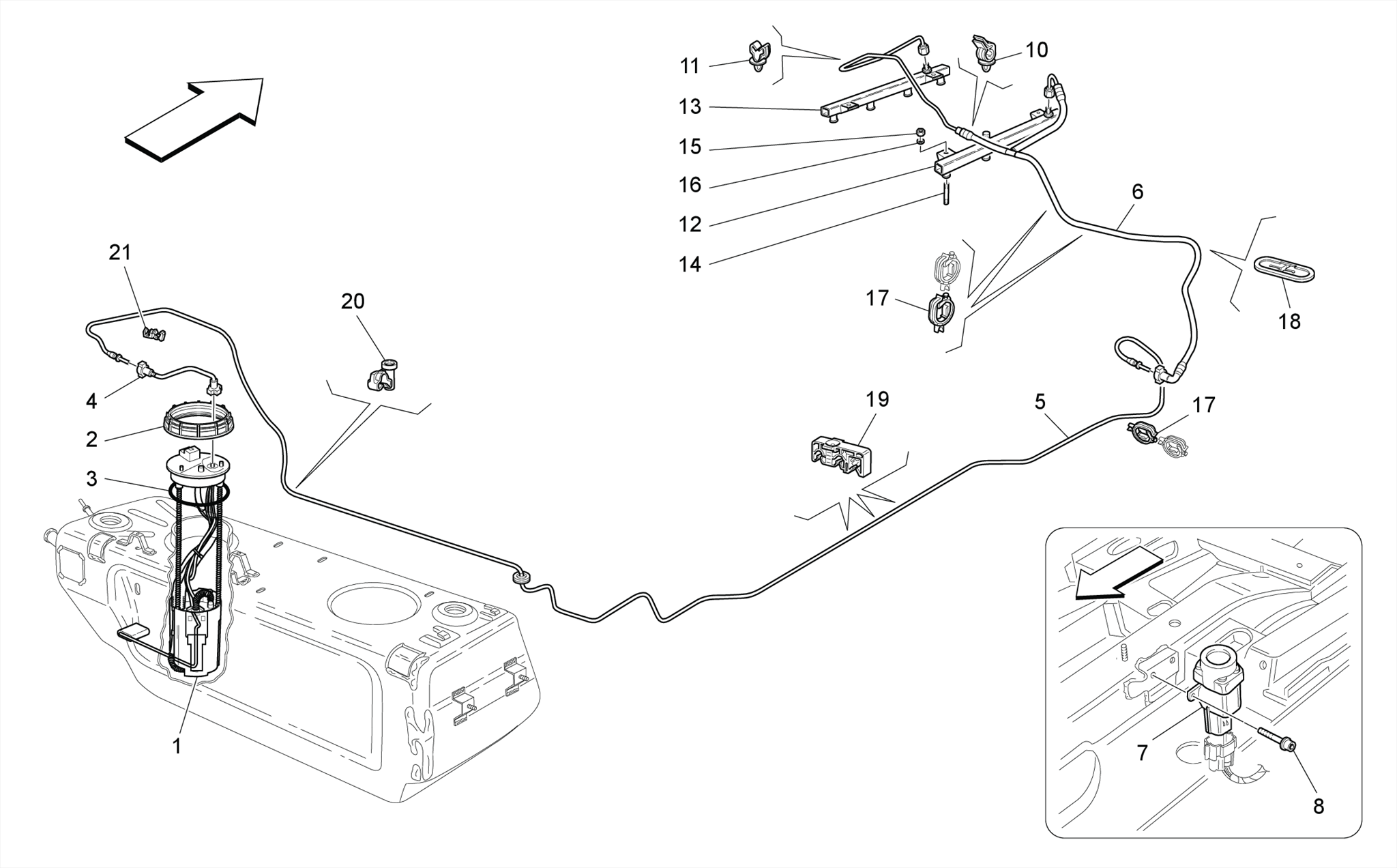 FUEL PUMPS AND CONNECTION LINES