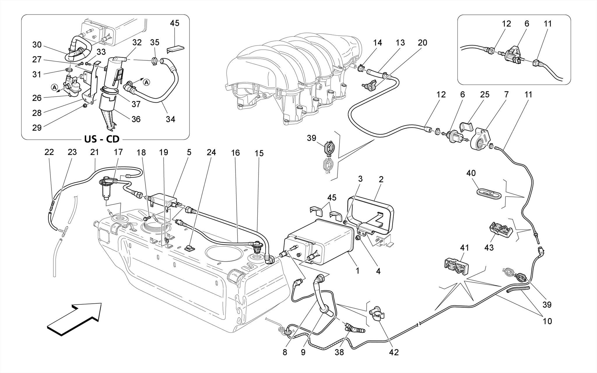 FUEL VAPOUR RECIRCULATION SYSTEM