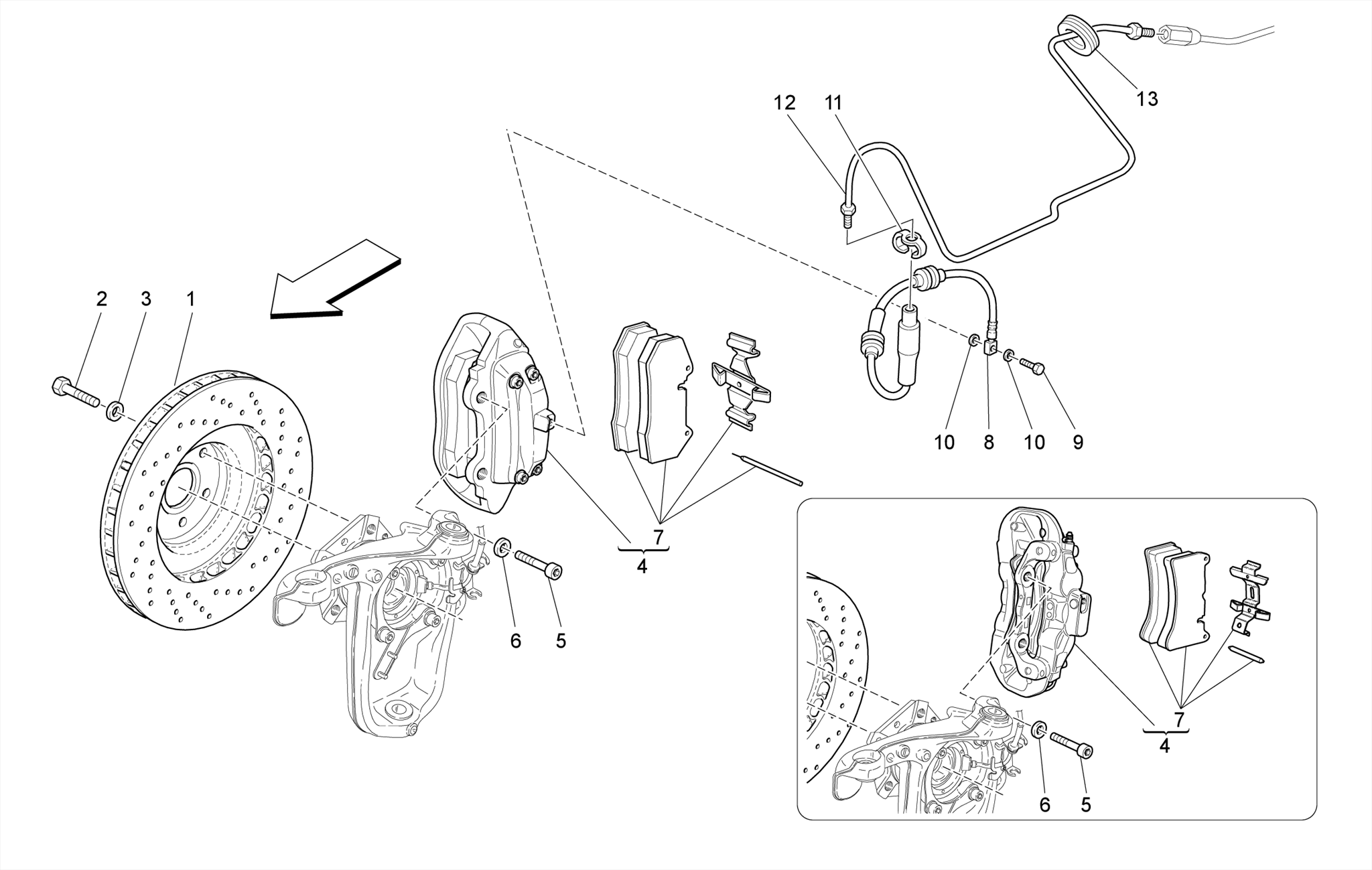 BRAKING DEVICES ON FRONT WHEELS