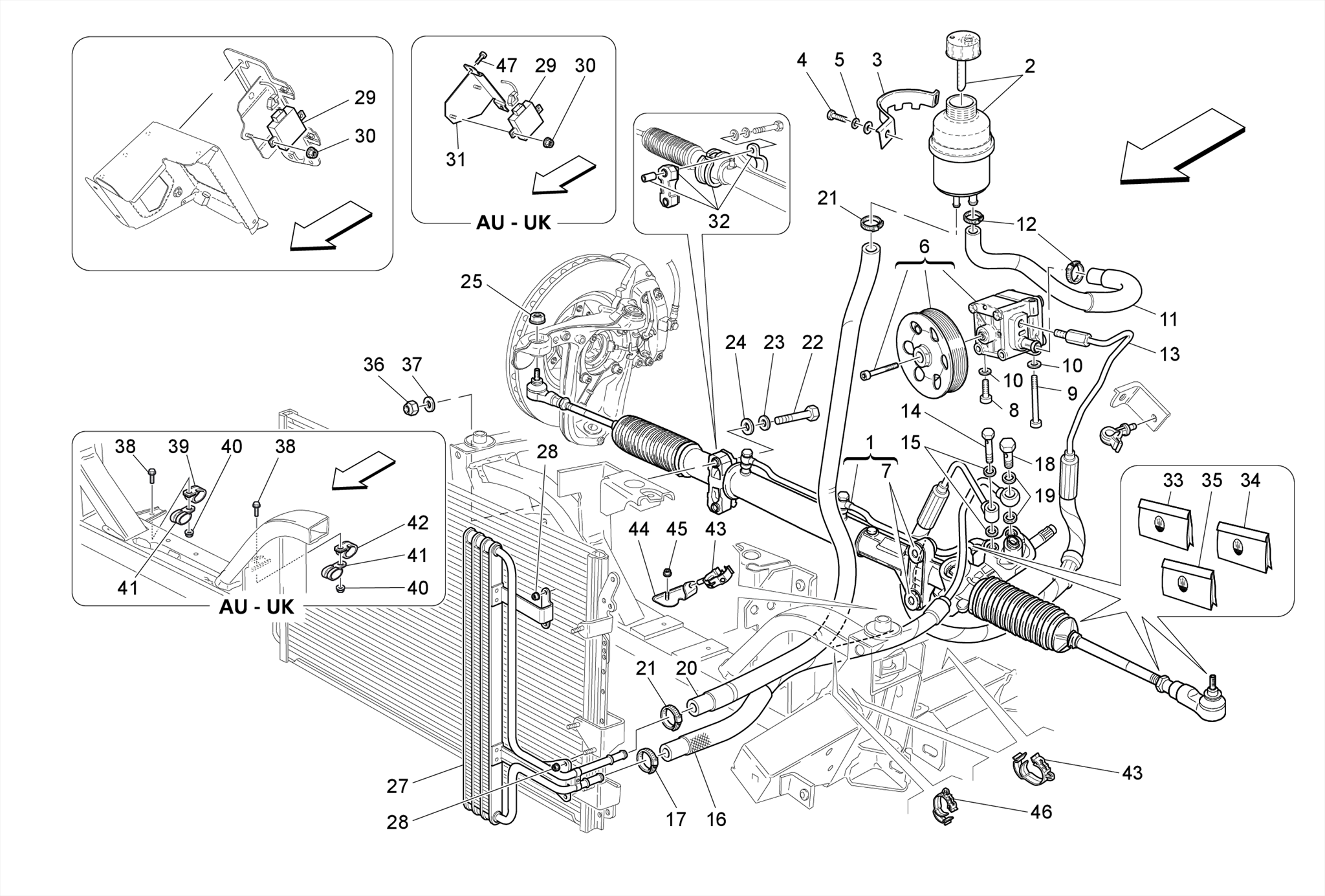 COMPLETE STEERING RACK UNIT