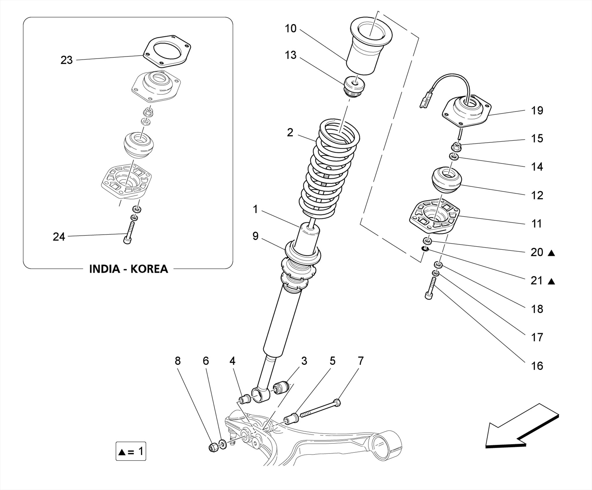 FRONT SHOCK ABSORBER DEVICES - SKYHOOK SYSTEM