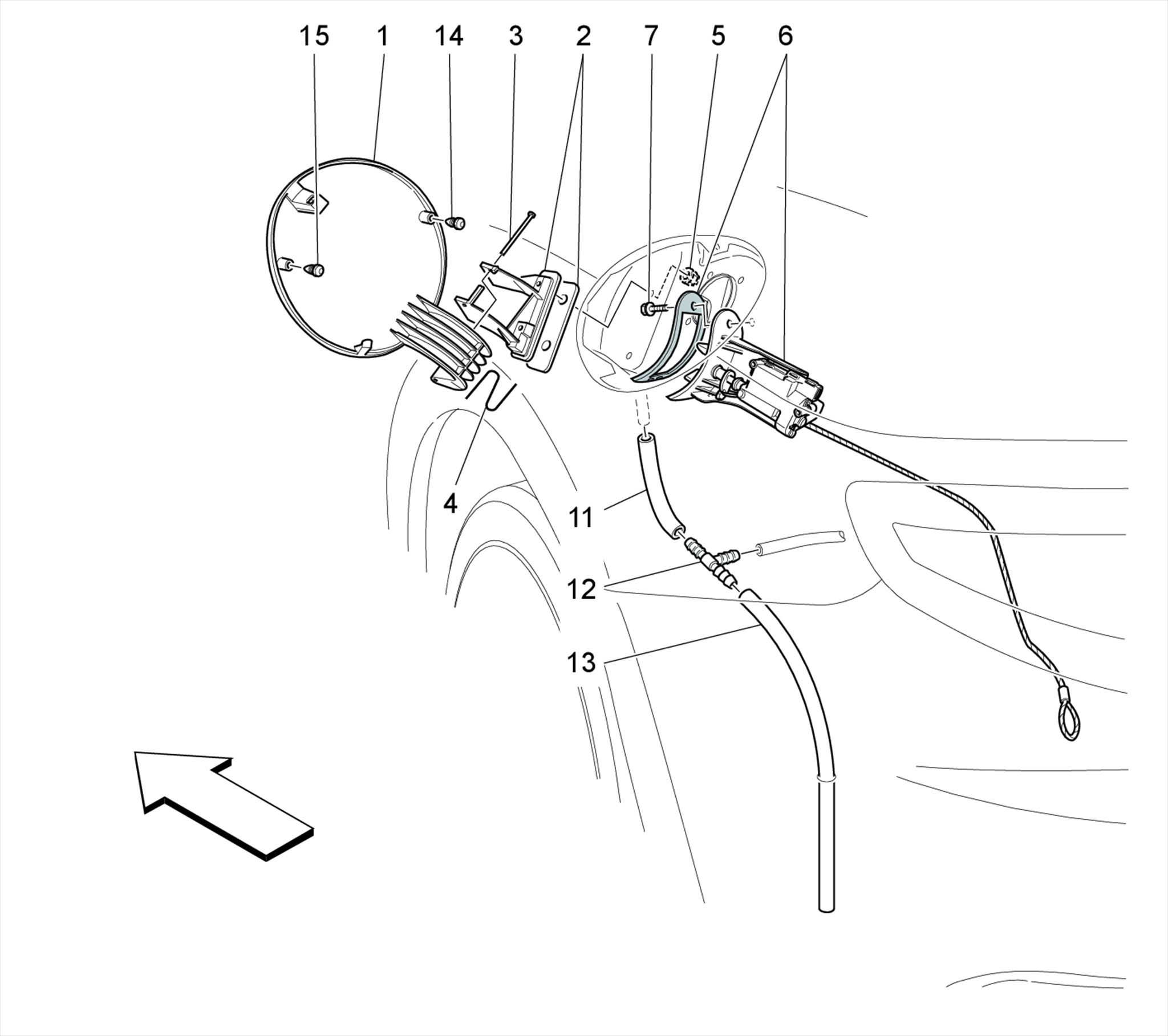 FUEL TANK DOOR AND CONTROLS