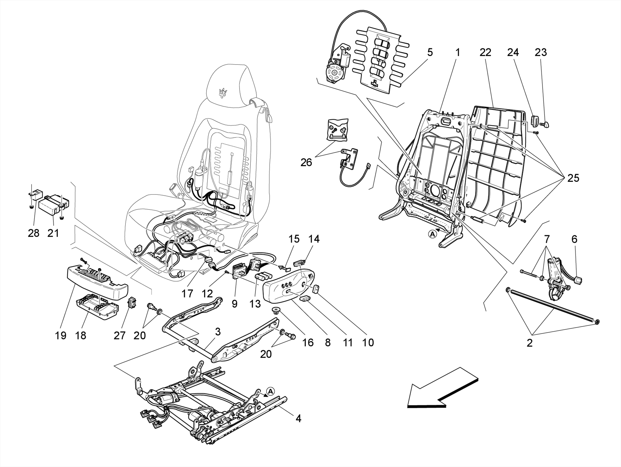 FRONT SEATS: MECHANICS AND ELECTRONICS