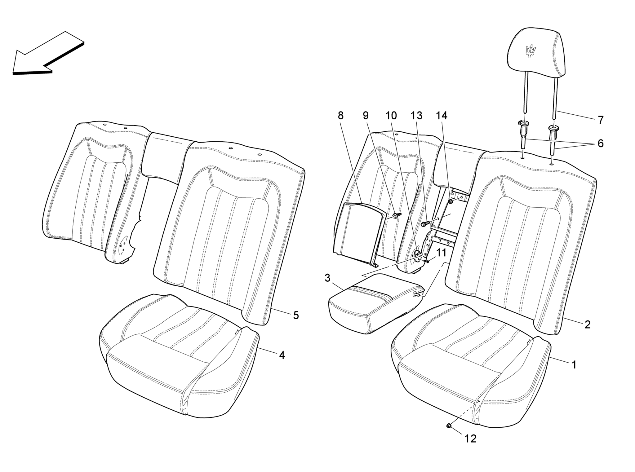 REAR SEATS: TRIM PANELS