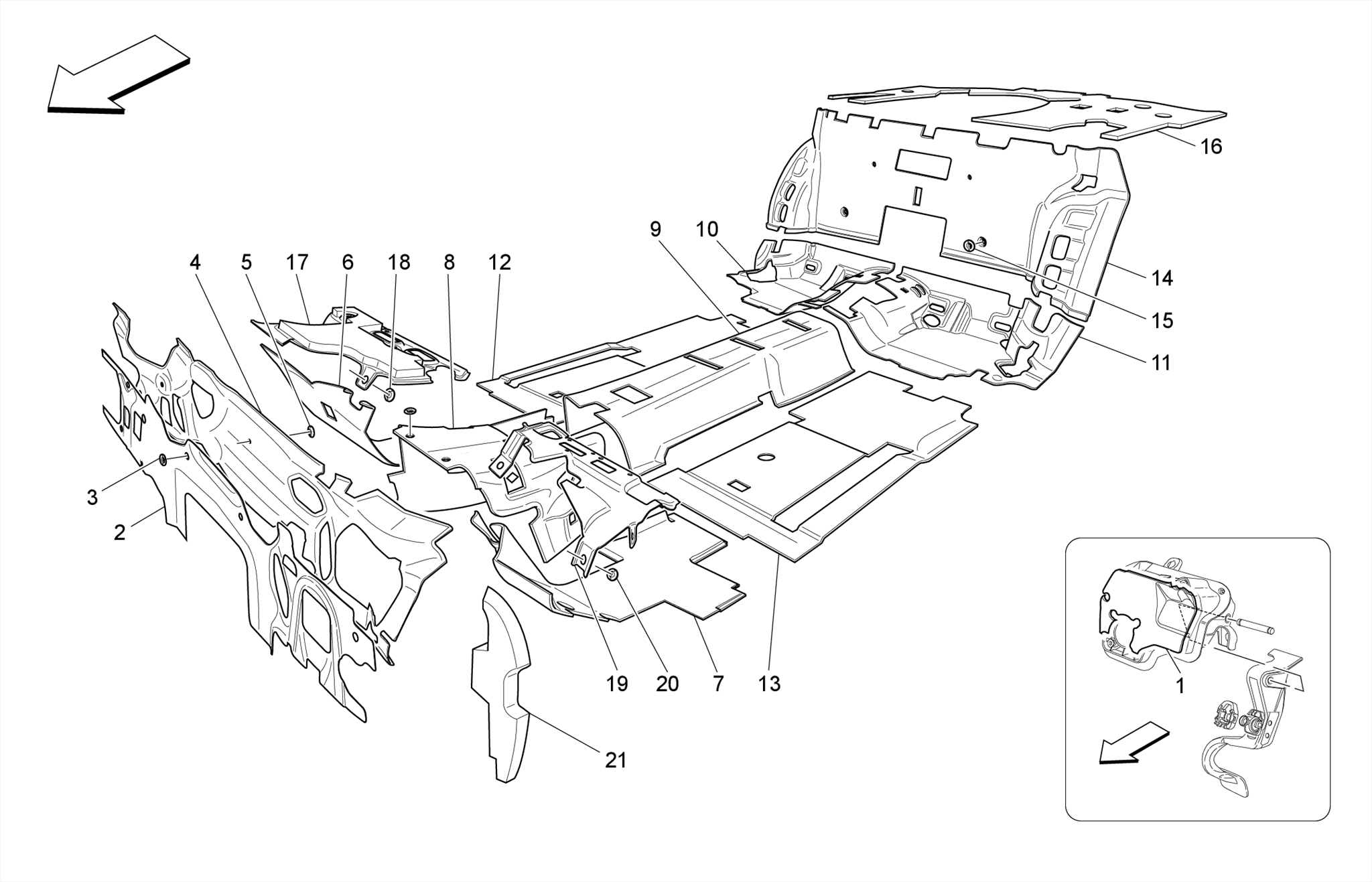 SOUND-PROOFING PANELS INSIDE THE VEHICLE