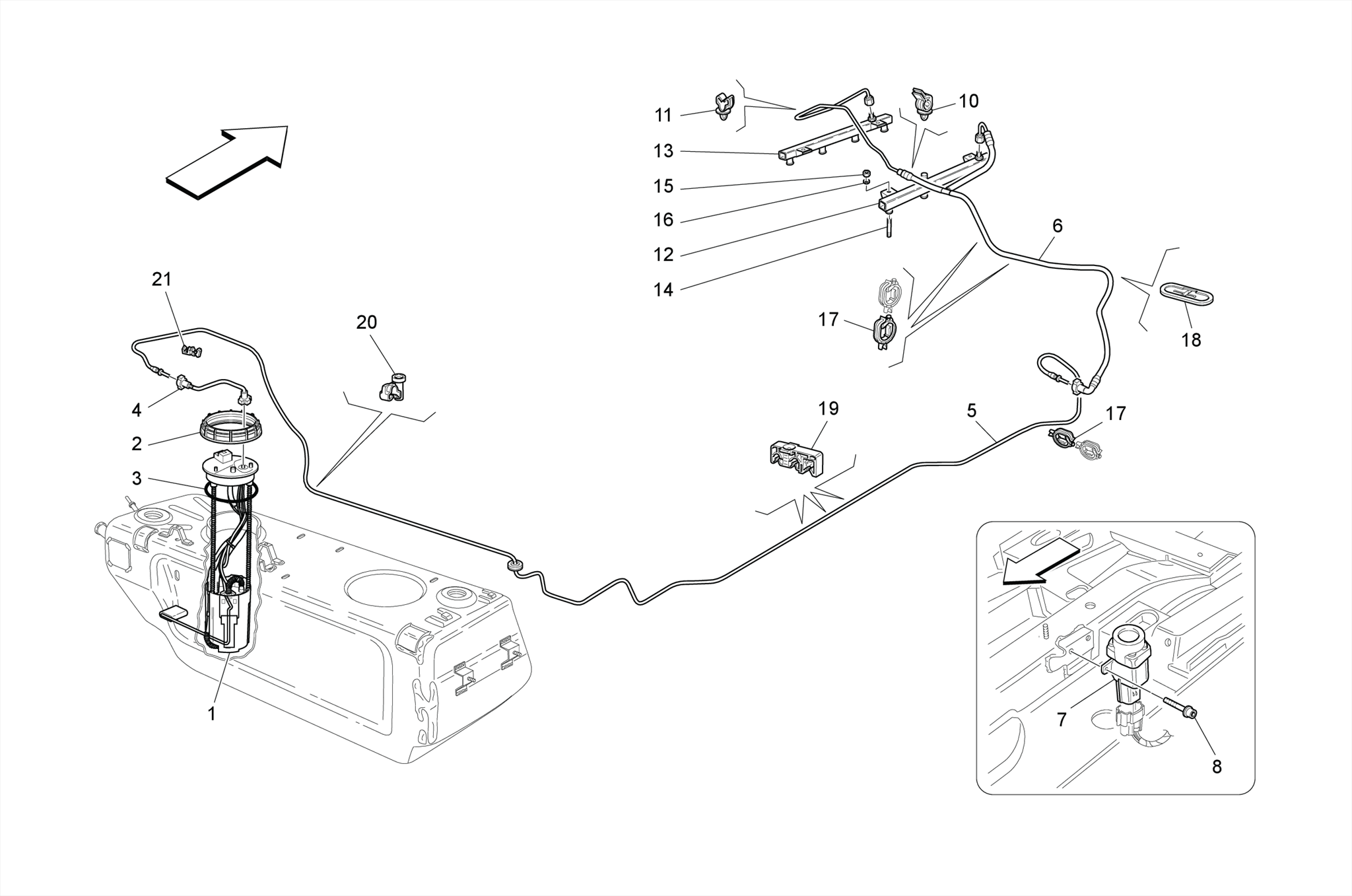 FUEL PUMPS AND CONNECTION LINES