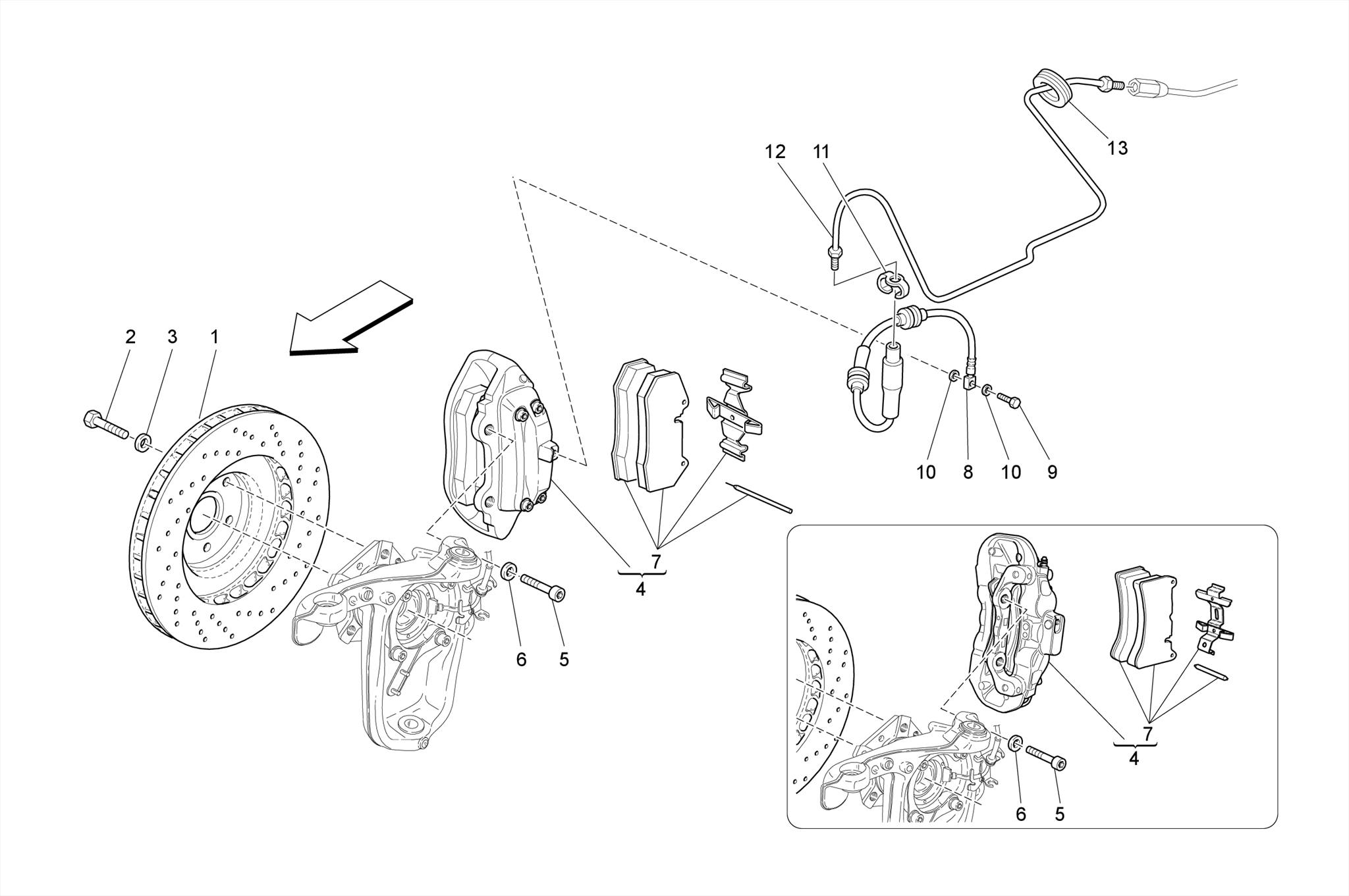 BRAKING DEVICES ON FRONT WHEELS