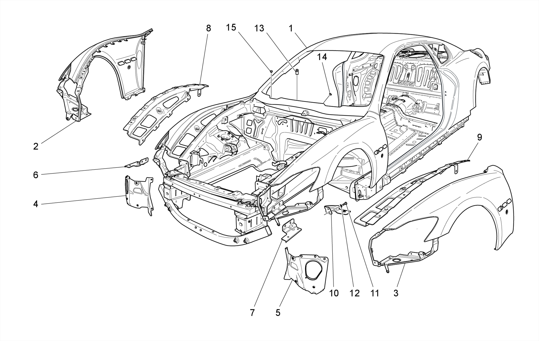 BODYWORK AND FRONT OUTER TRIM PANELS