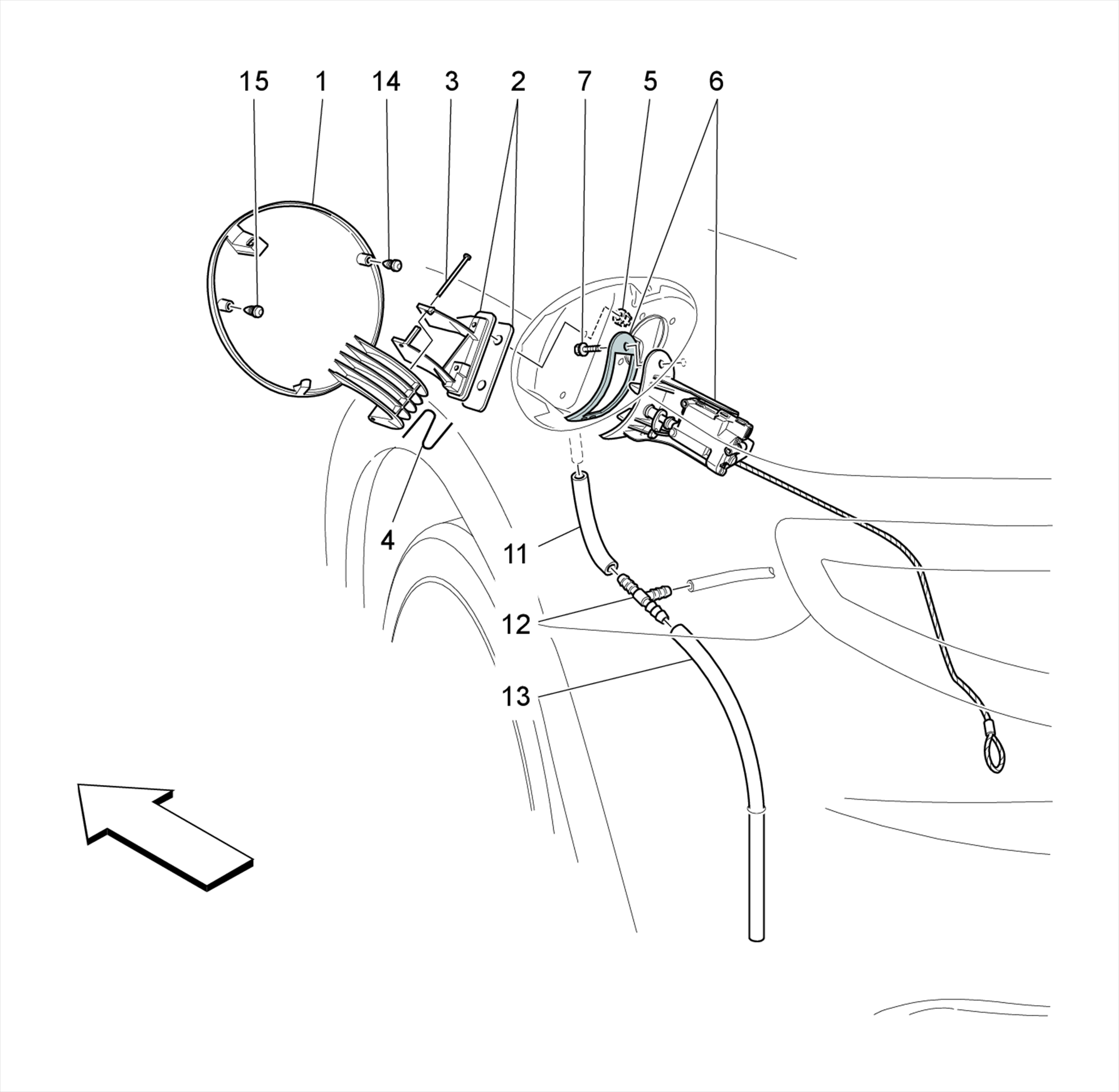 FUEL TANK DOOR AND CONTROLS