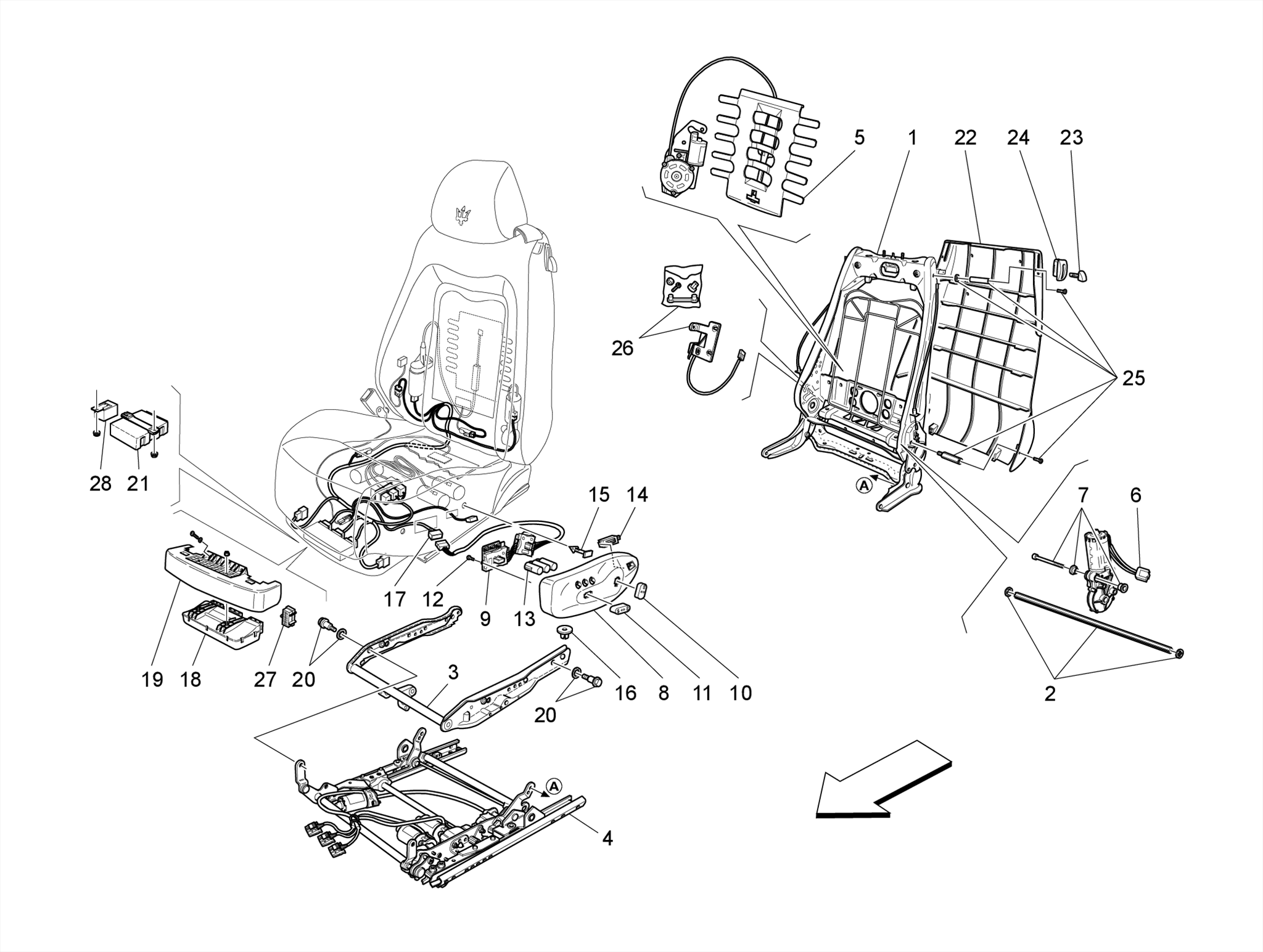 FRONT SEATS: MECHANICS AND ELECTRONICS