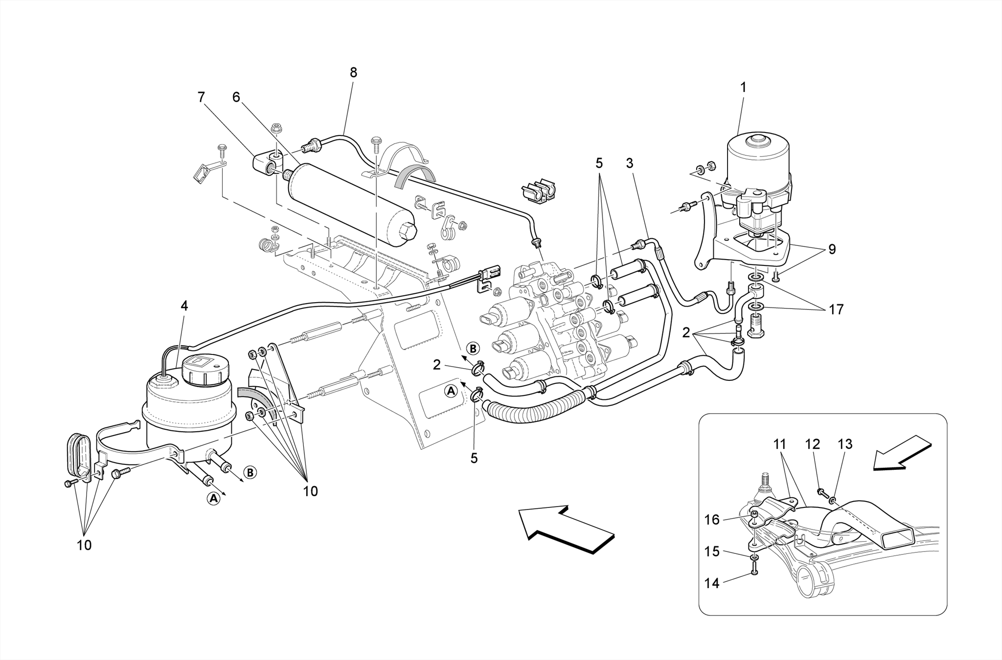GEARBOX ACTIVATION HYDRAULICS: TANK AND PUMP
