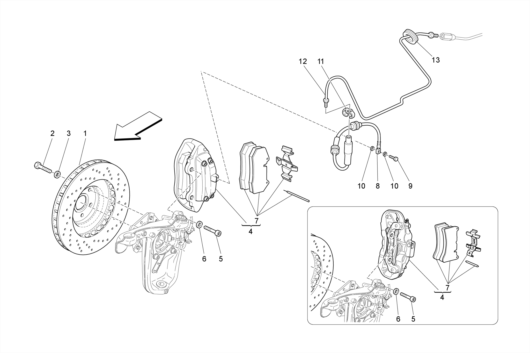 BRAKING DEVICES ON FRONT WHEELS