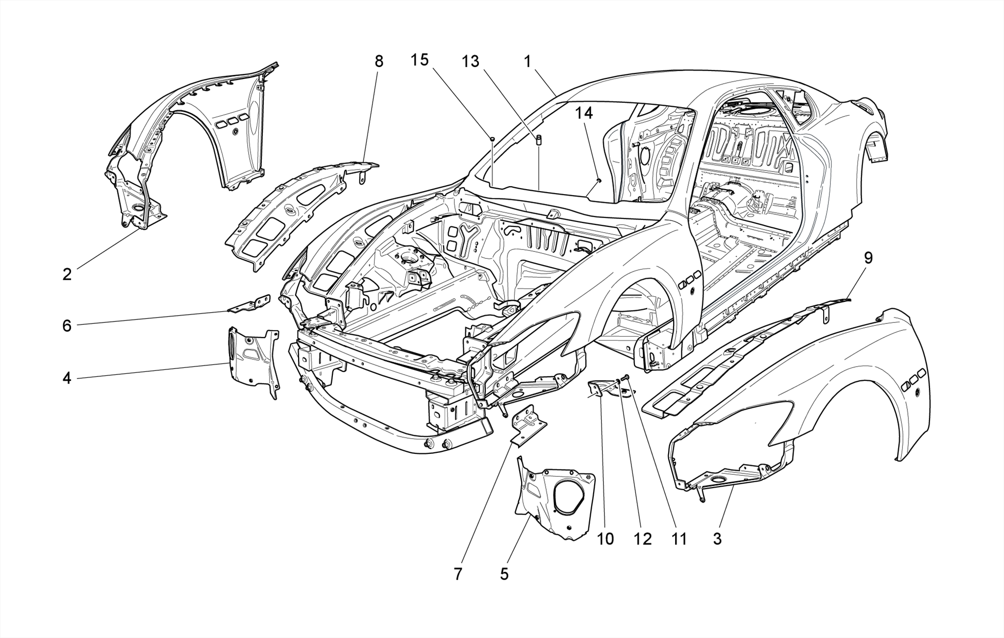 BODYWORK AND FRONT OUTER TRIM PANELS