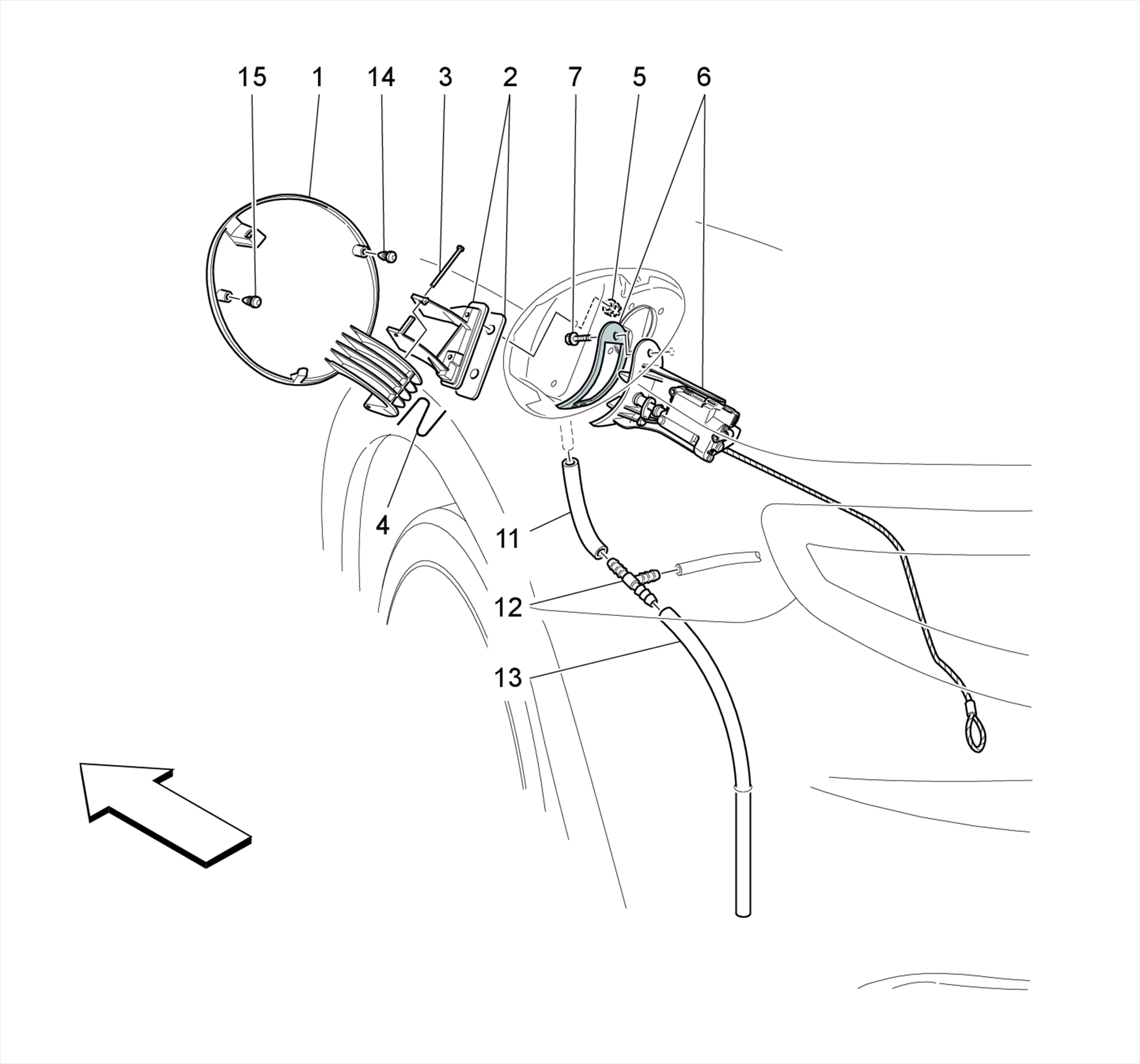 FUEL TANK DOOR AND CONTROLS