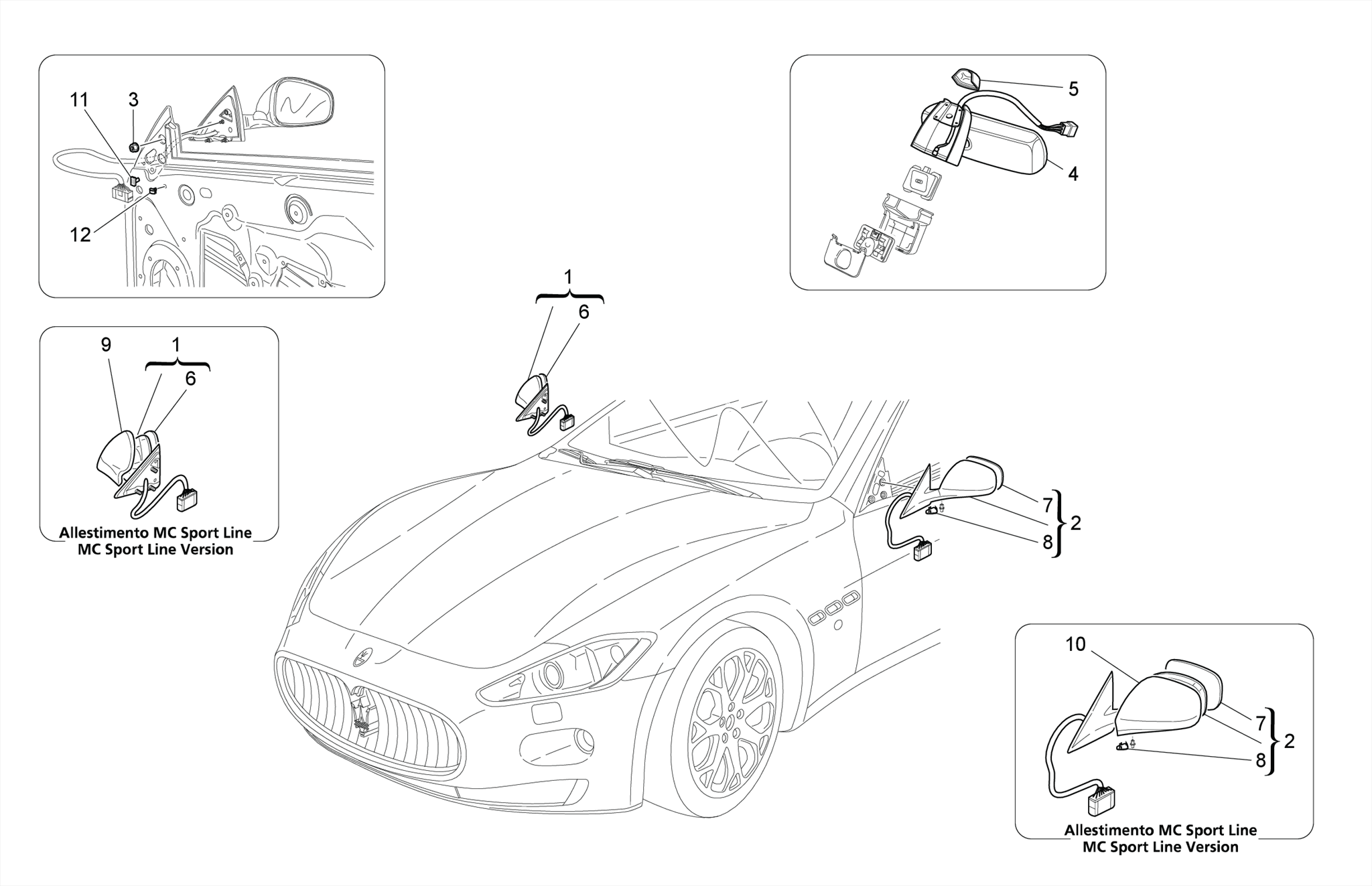 INTERNAL AND EXTERNAL REAR-VIEW MIRRORS