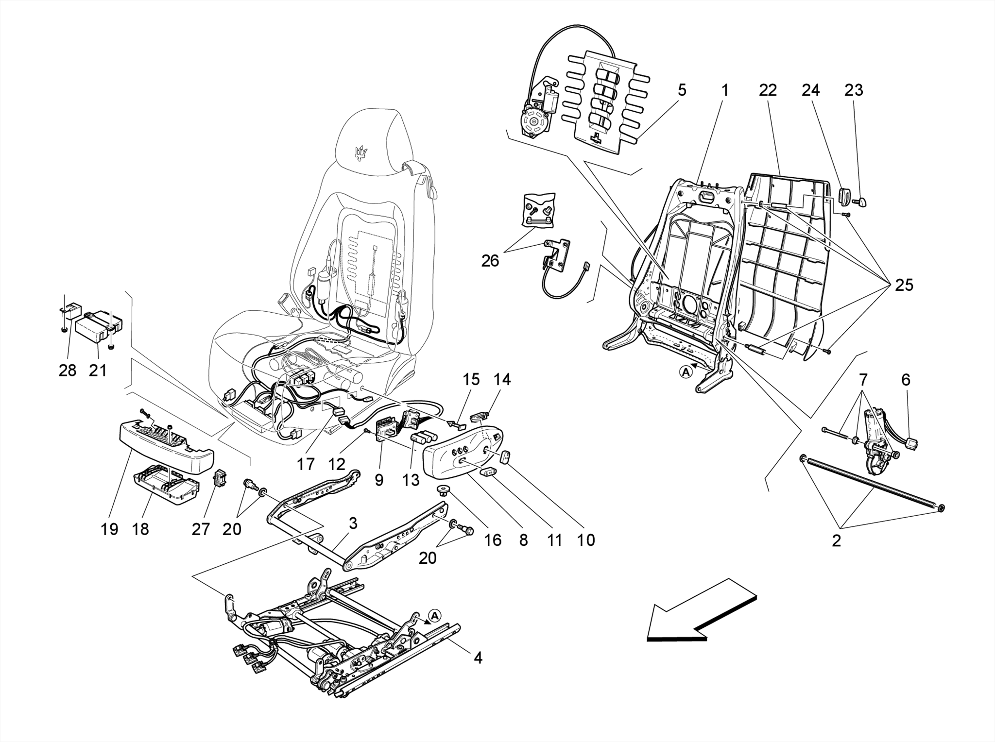 FRONT SEATS: MECHANICS AND ELECTRONICS