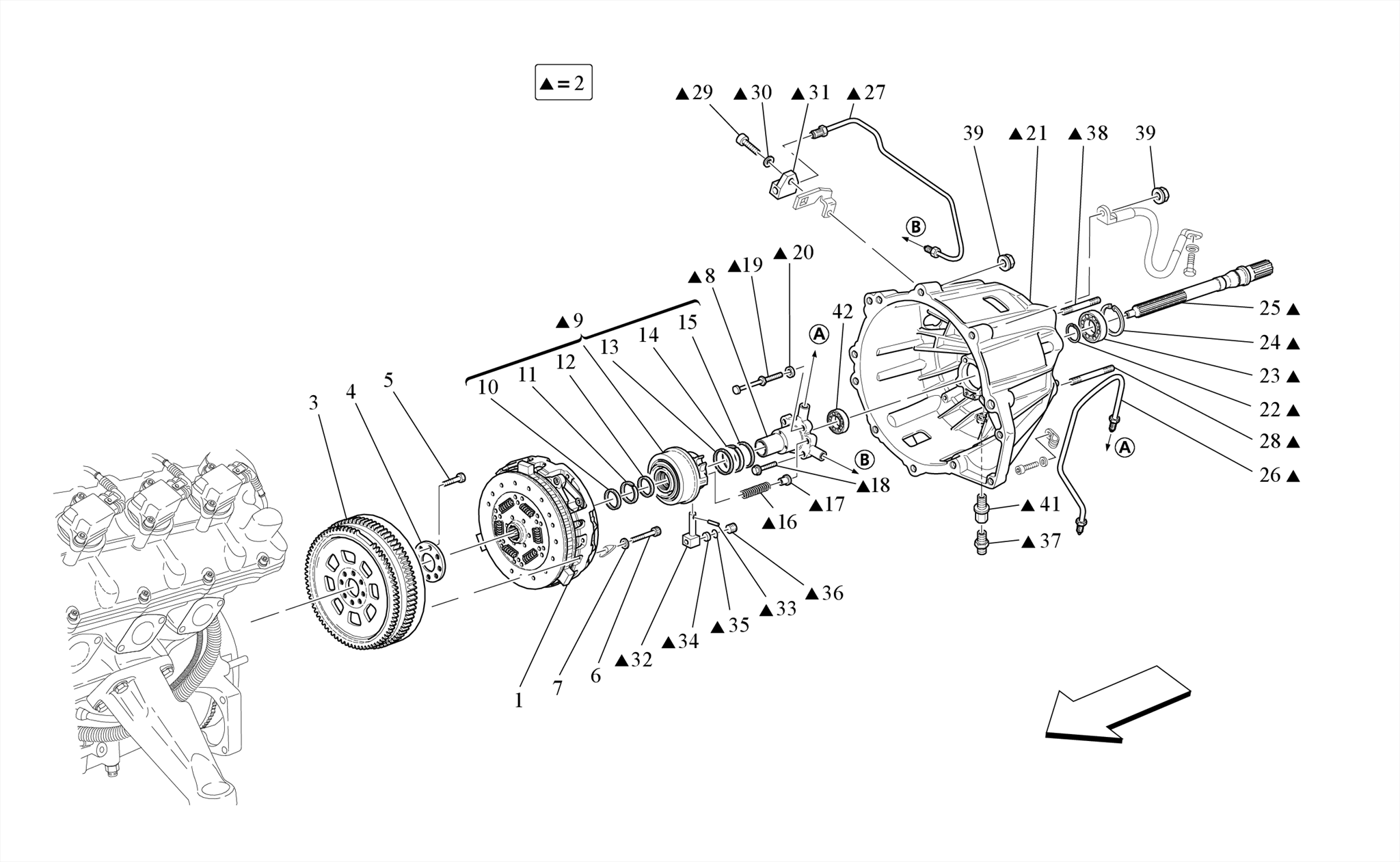 FRICTION DISCS AND HOUSING FOR F1 GEARBOX