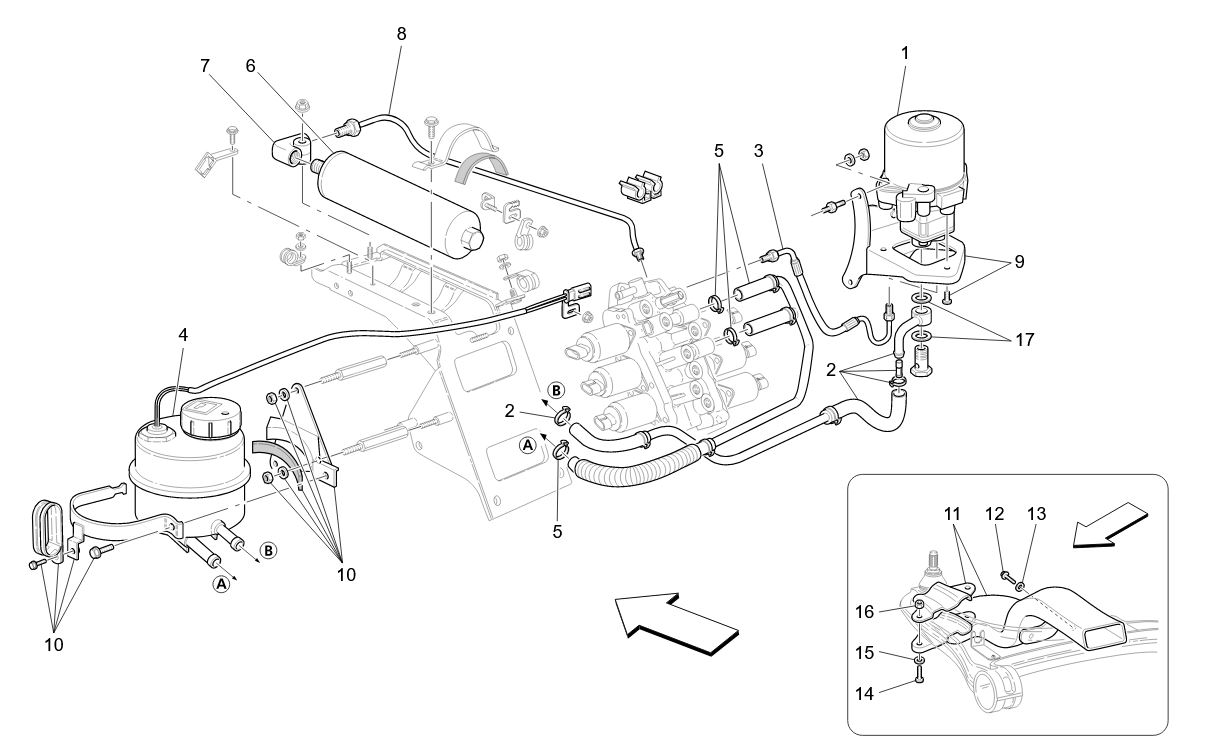 GEARBOX ACTIVATION HYDRAULICS - TANK AND PUMP