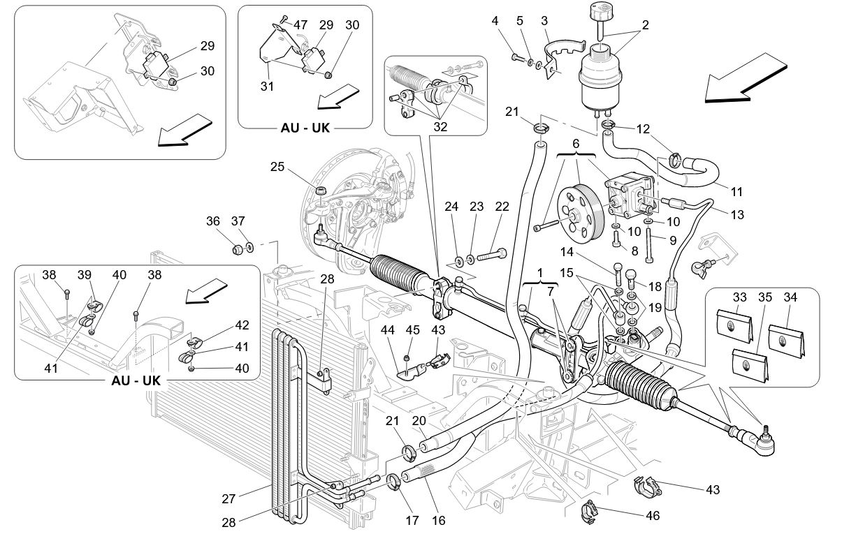 COMPLETE STEERING RACK UNIT