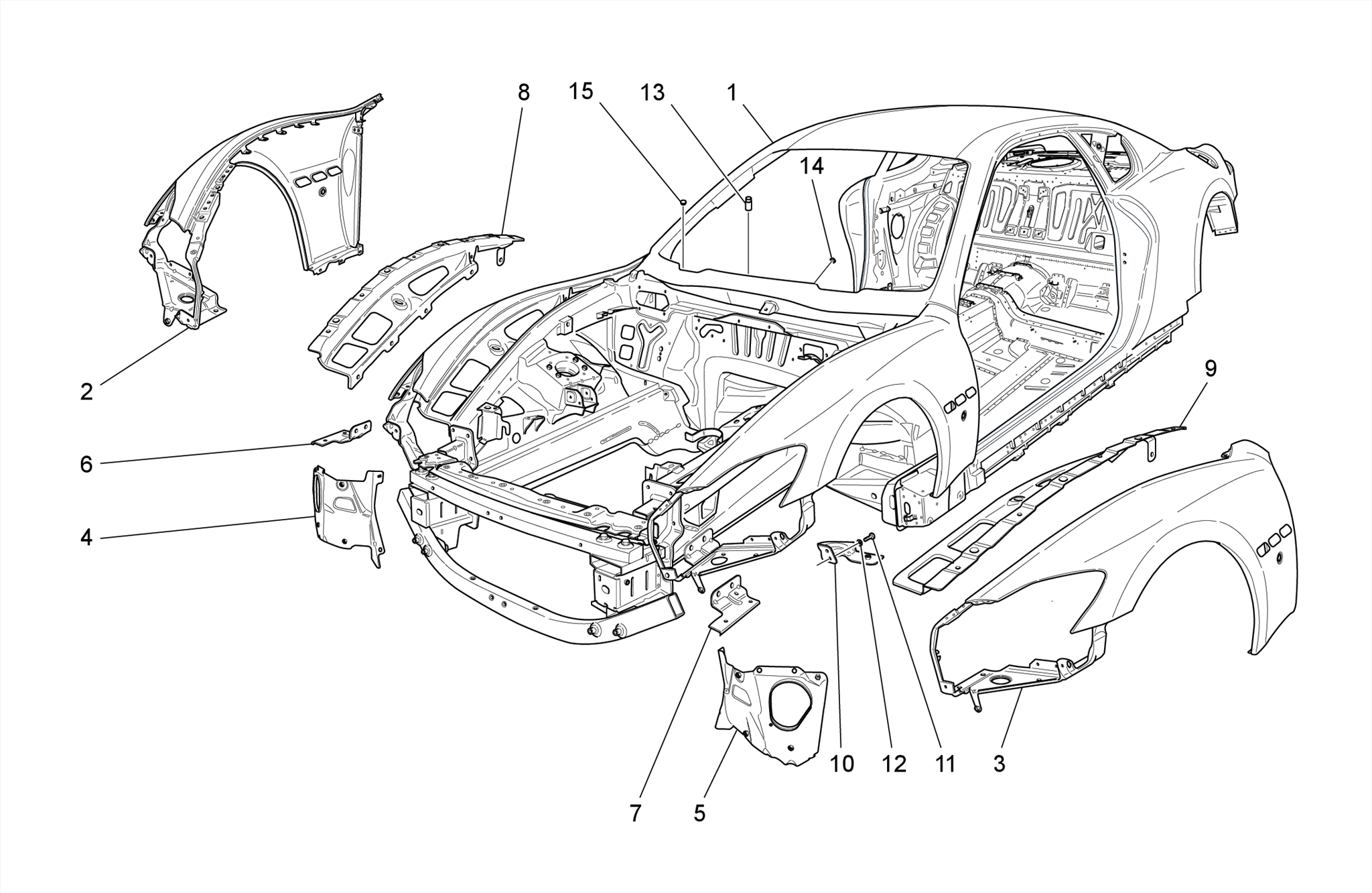 BODYWORK AND FRONT OUTER TRIM PANELS
