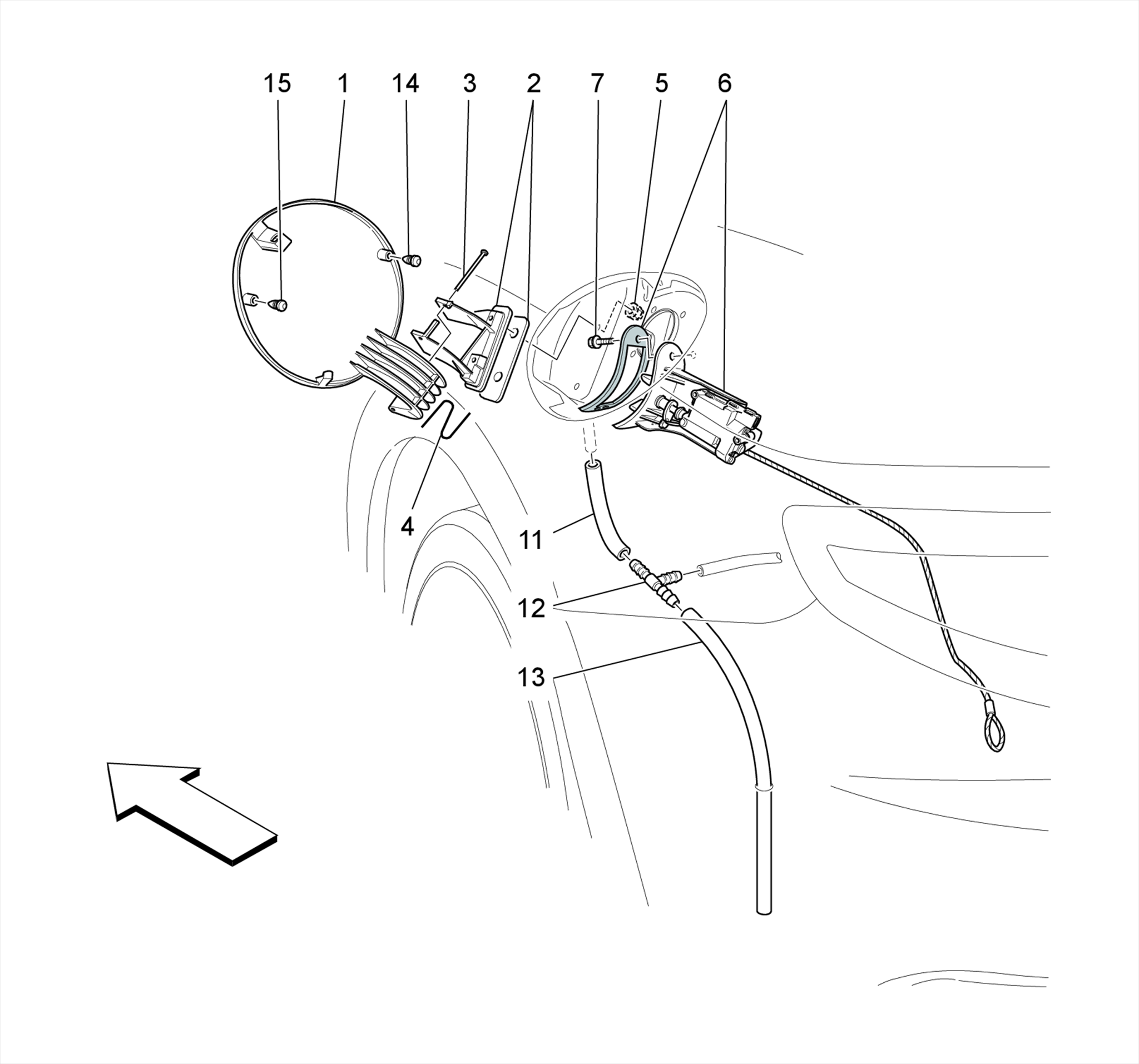 FUEL TANK DOOR AND CONTROLS
