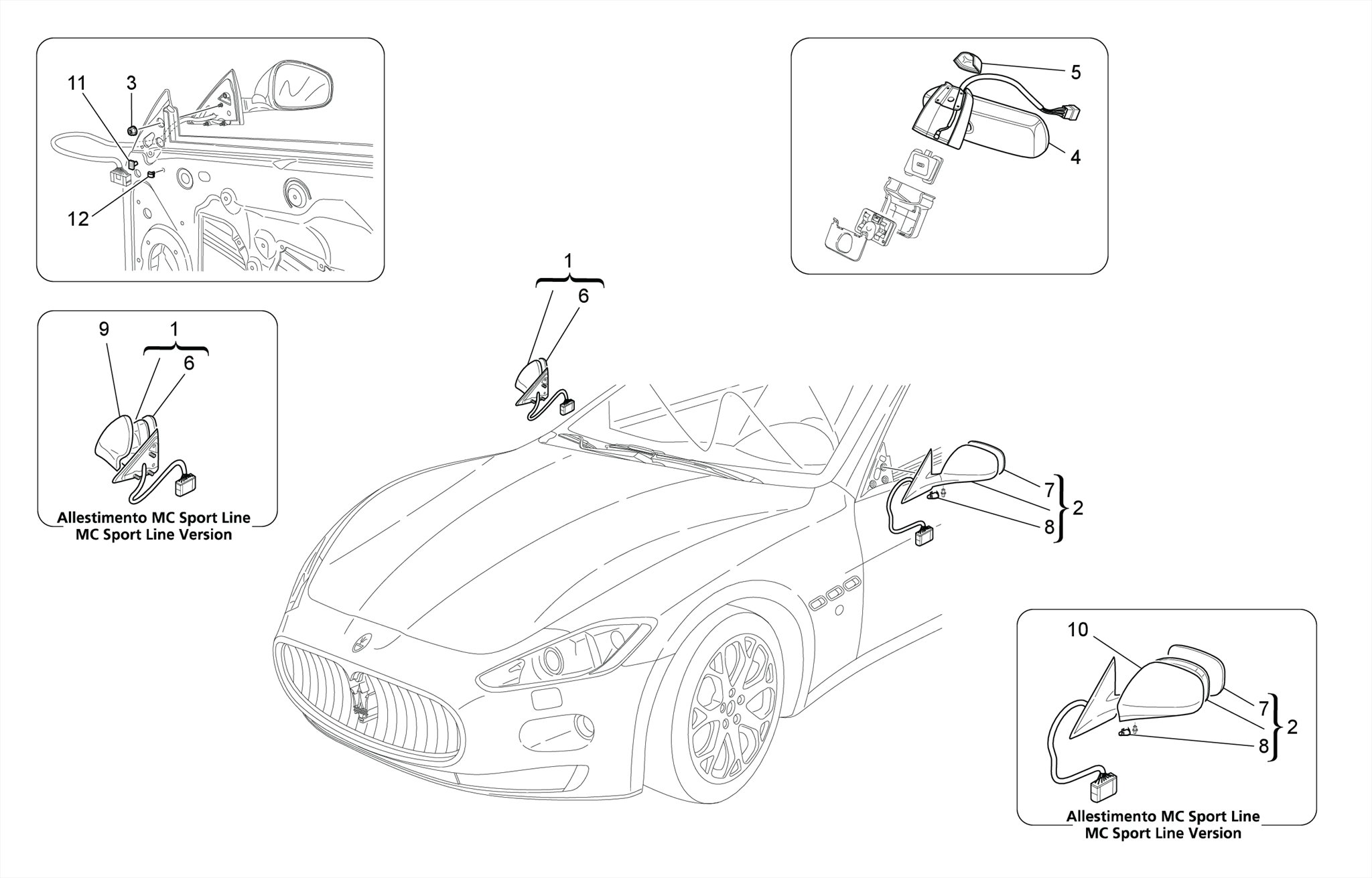 INTERNAL AND EXTERNAL REAR-VIEW MIRRORS