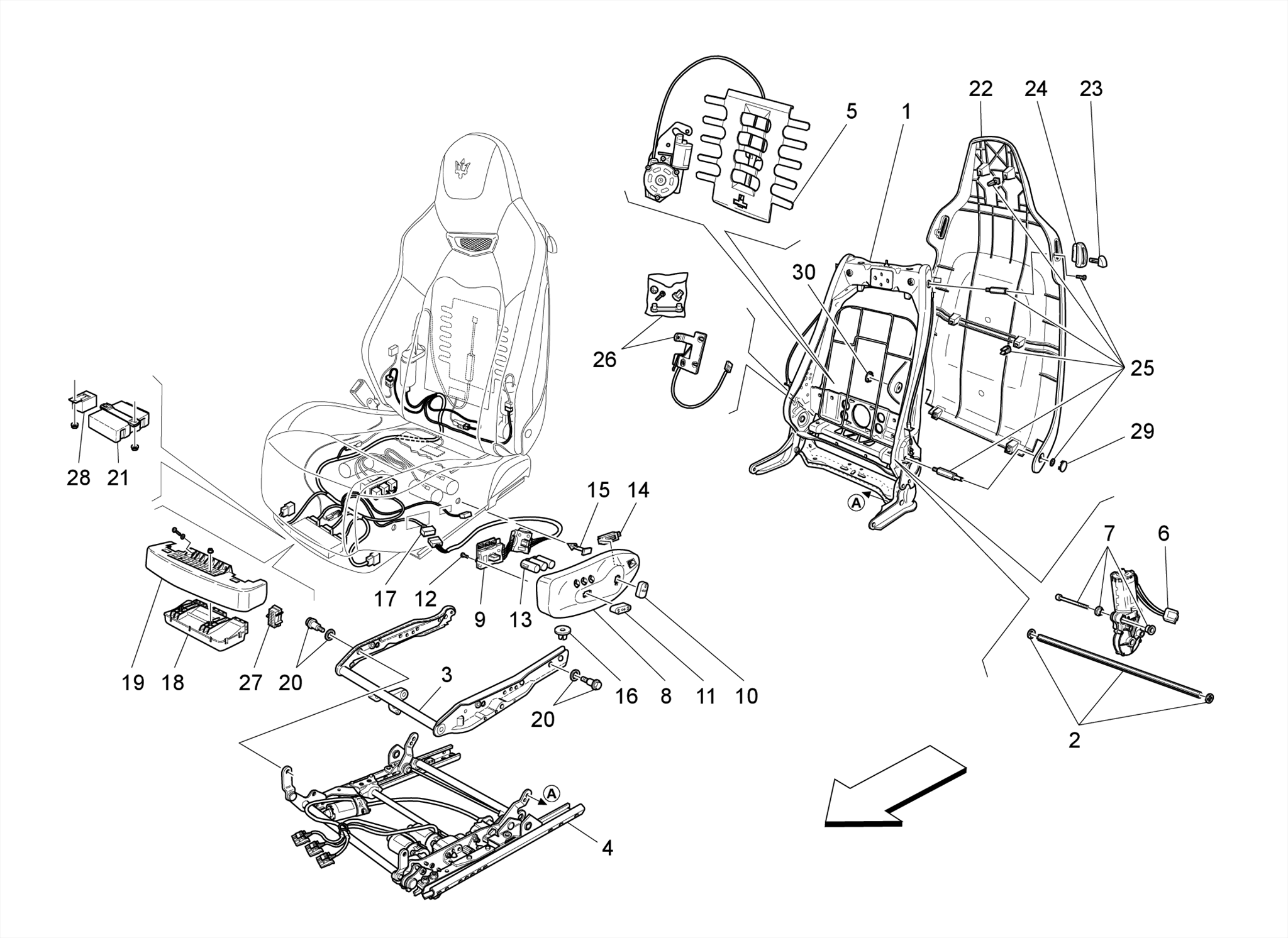 FRONT SEATS: MECHANICS AND ELECTRONICS