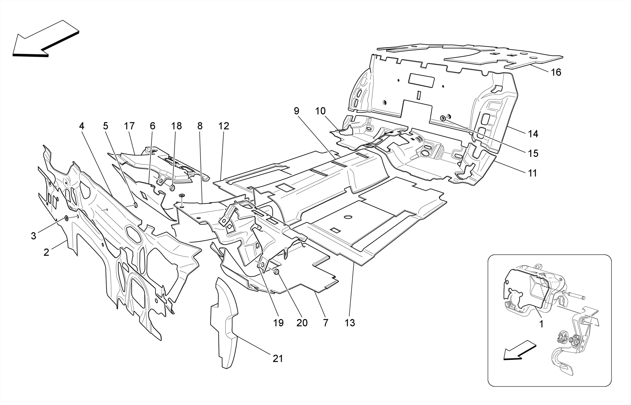 SOUND-PROOFING PANELS INSIDE THE VEHICLE