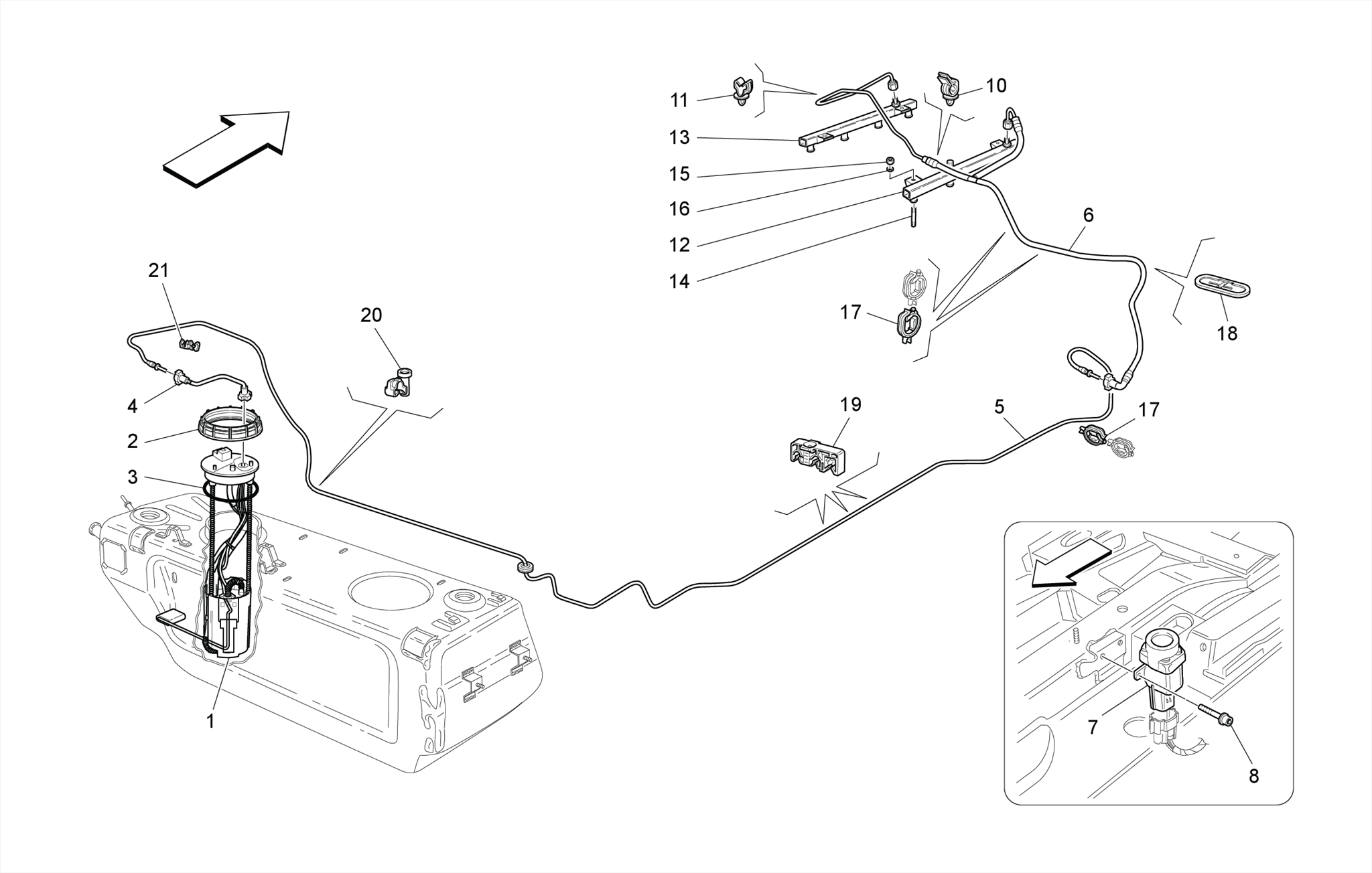 FUEL PUMPS AND CONNECTION LINES
