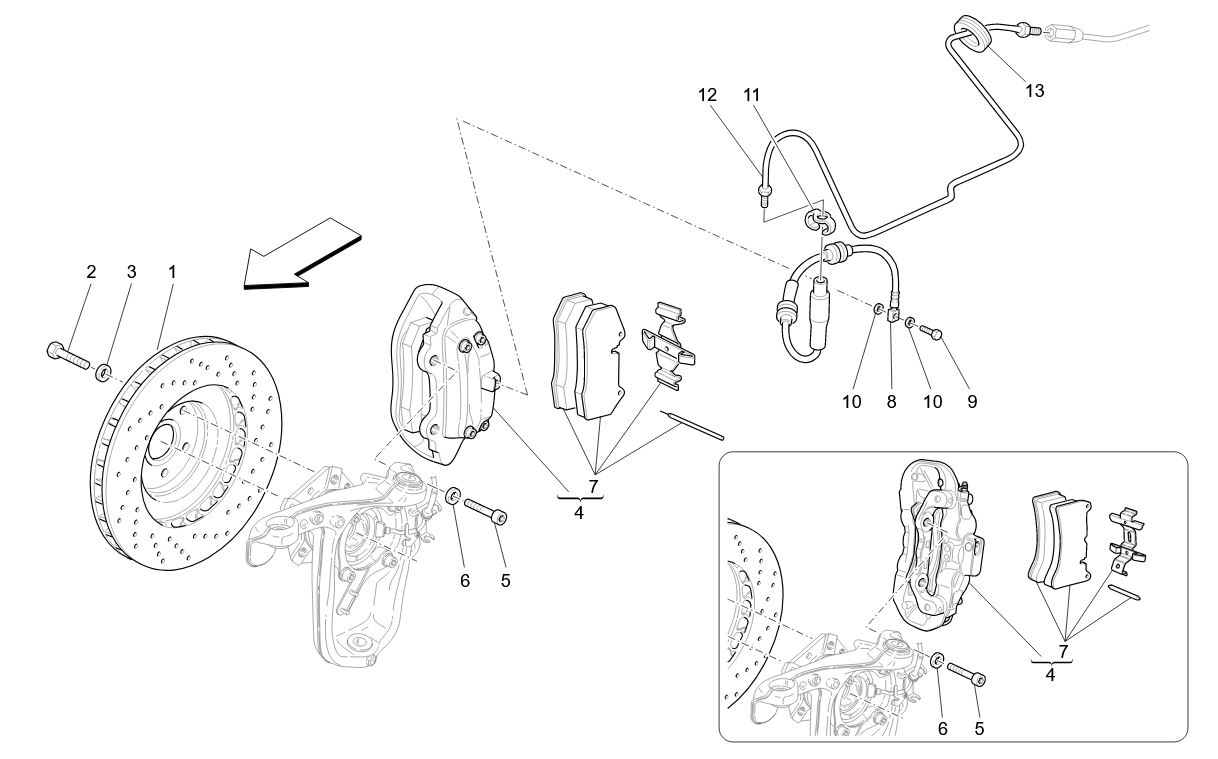 BRAKING DEVICES ON FRONT WHEELS