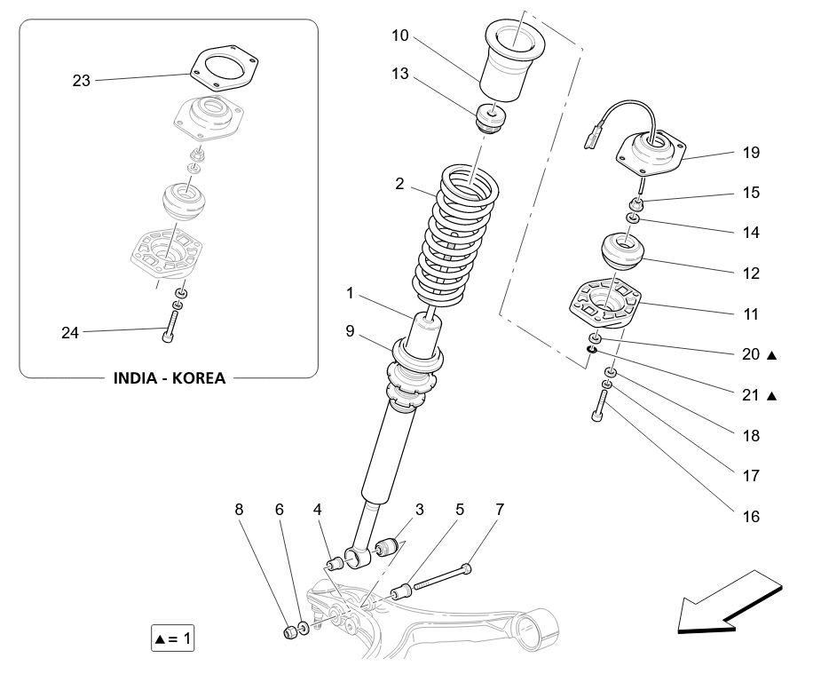 FRONT SHOCK ABSORBER DEVICES - SKYHOOK SYSTEM