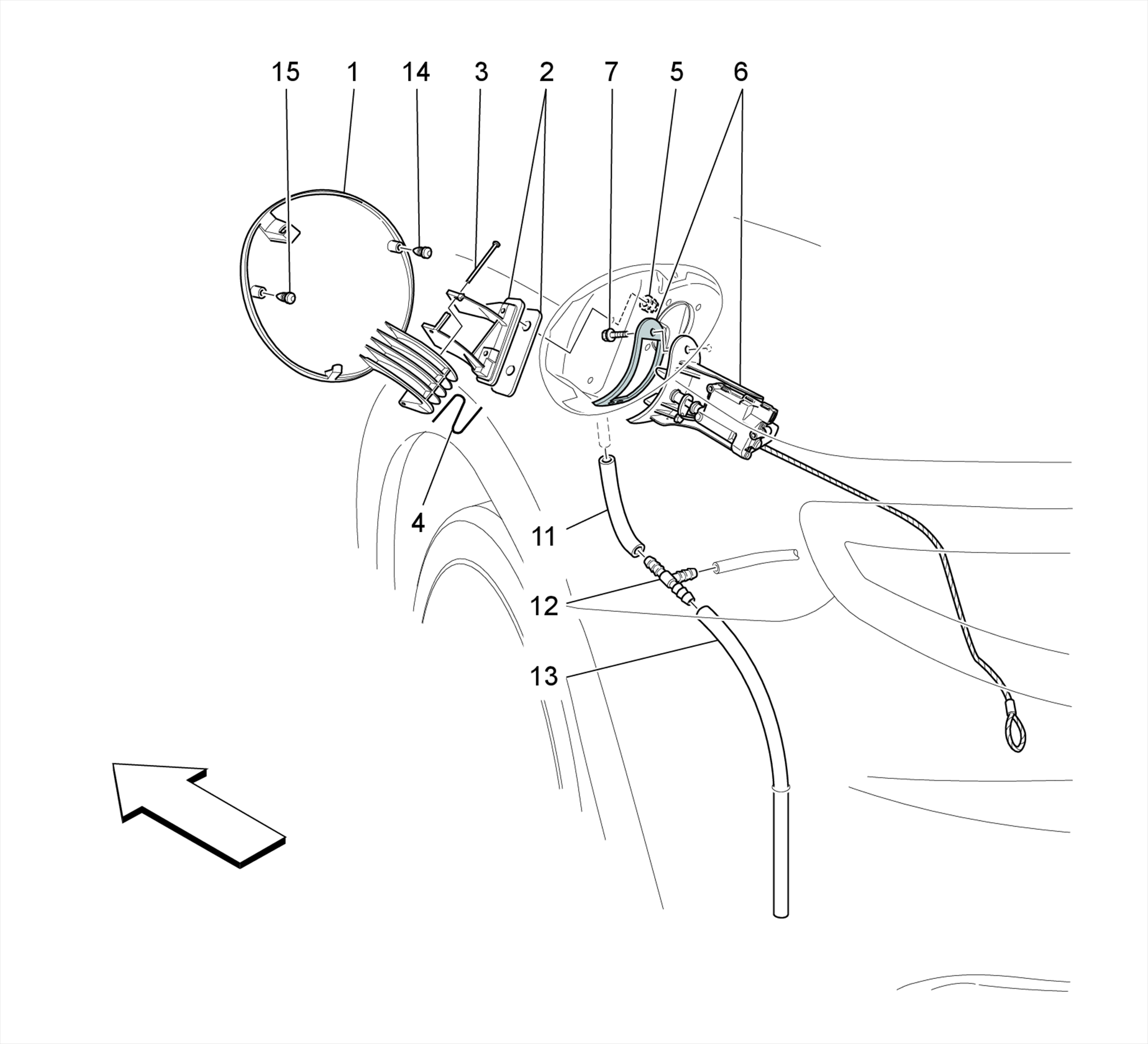 FUEL TANK DOOR AND CONTROLS