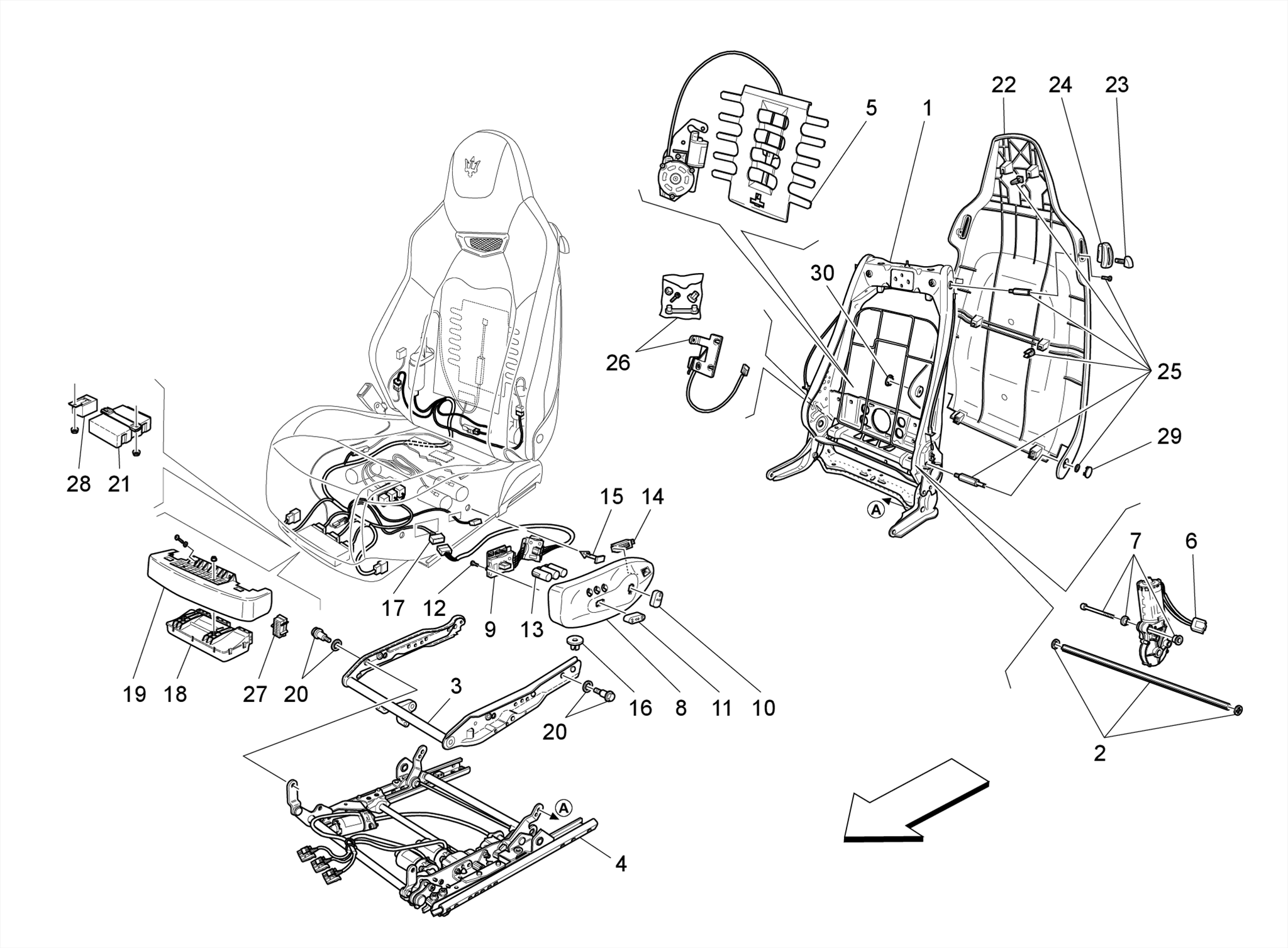 FRONT SEATS: MECHANICS AND ELECTRONICS