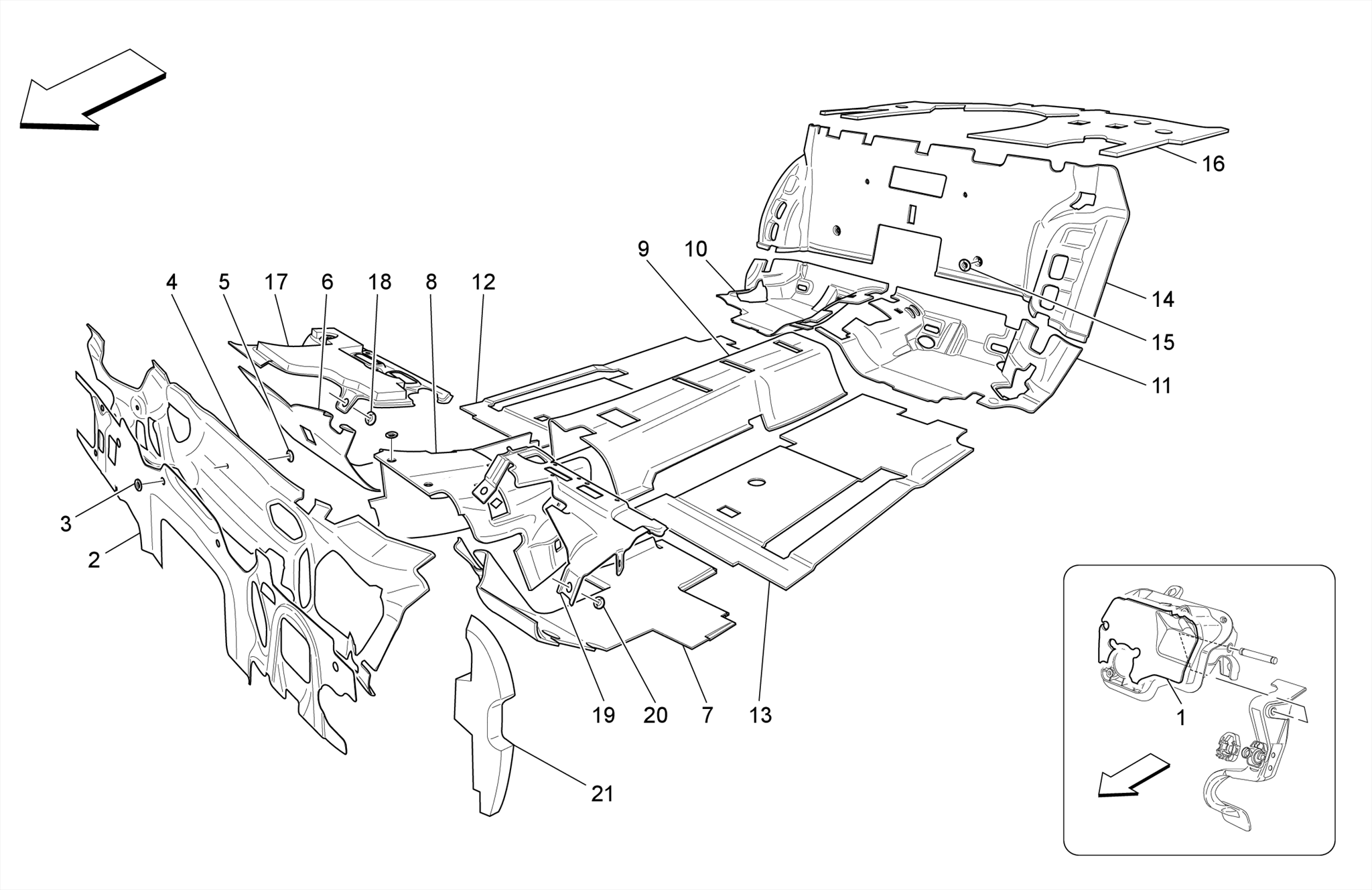 SOUND-PROOFING PANELS INSIDE THE VEHICLE