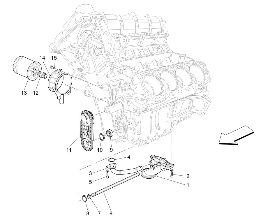 LUBRICATION SYSTEM - PUMP AND FILTER